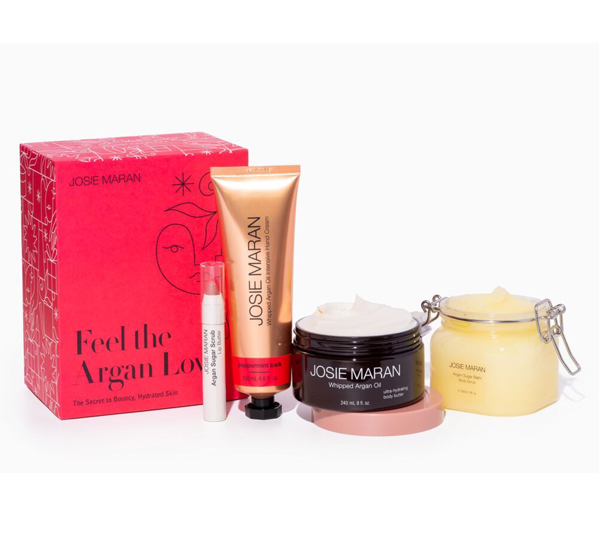 Josie Maran Feel Argan Love Customer Favorites 4pc Boxed Set