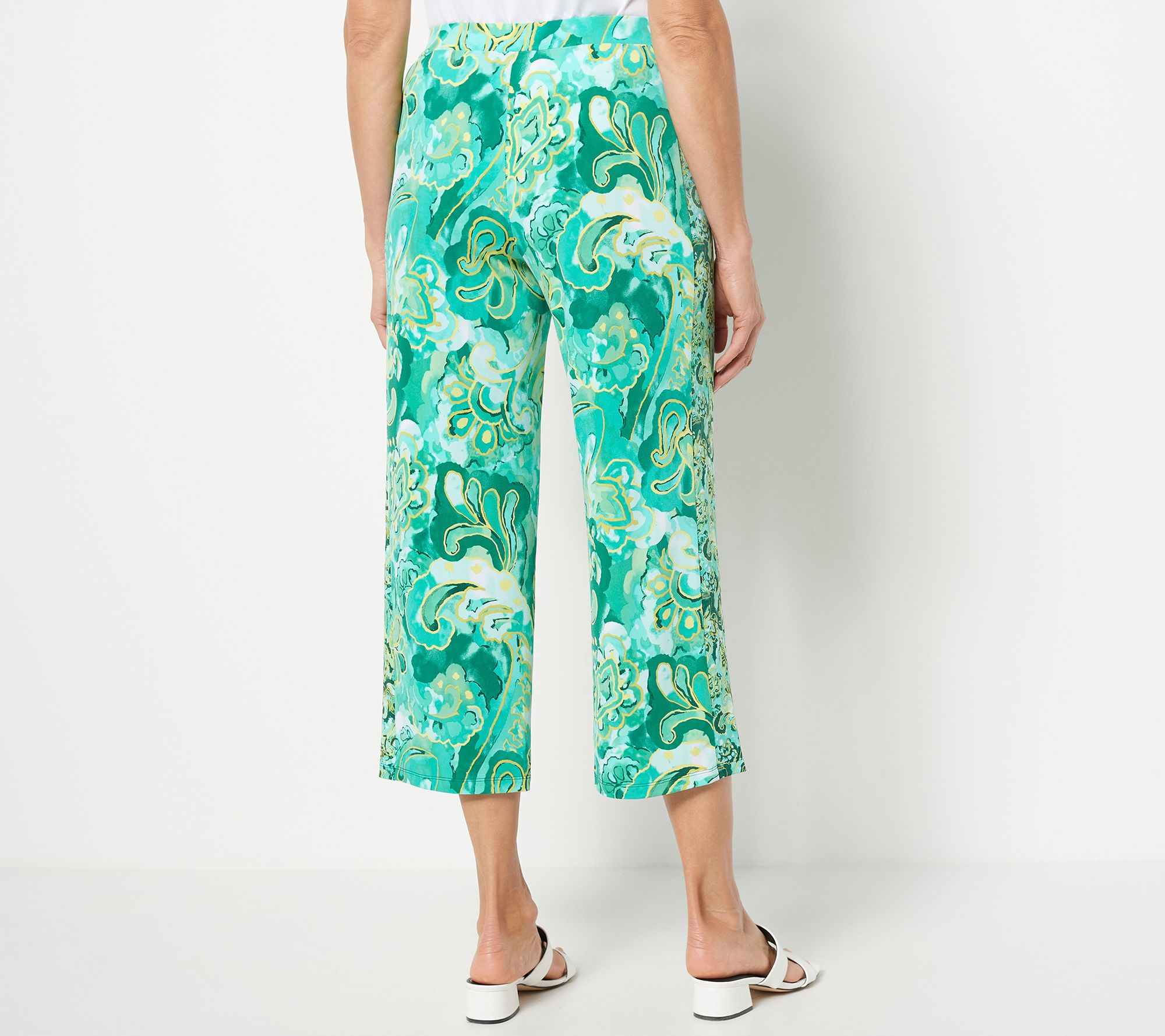 Susan Graver Women's Patterned Liquid Knit Pull On Pants – Biggybargains