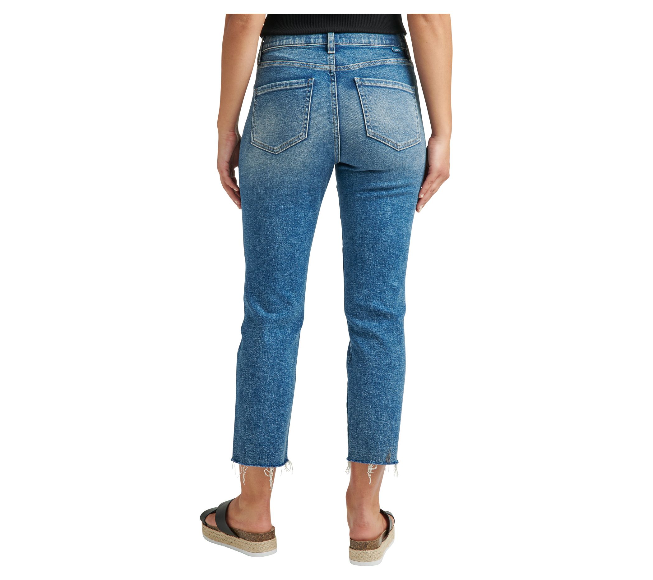 JAG Valentina High Rise Straight Crop Pull-On Jans - QVC.com