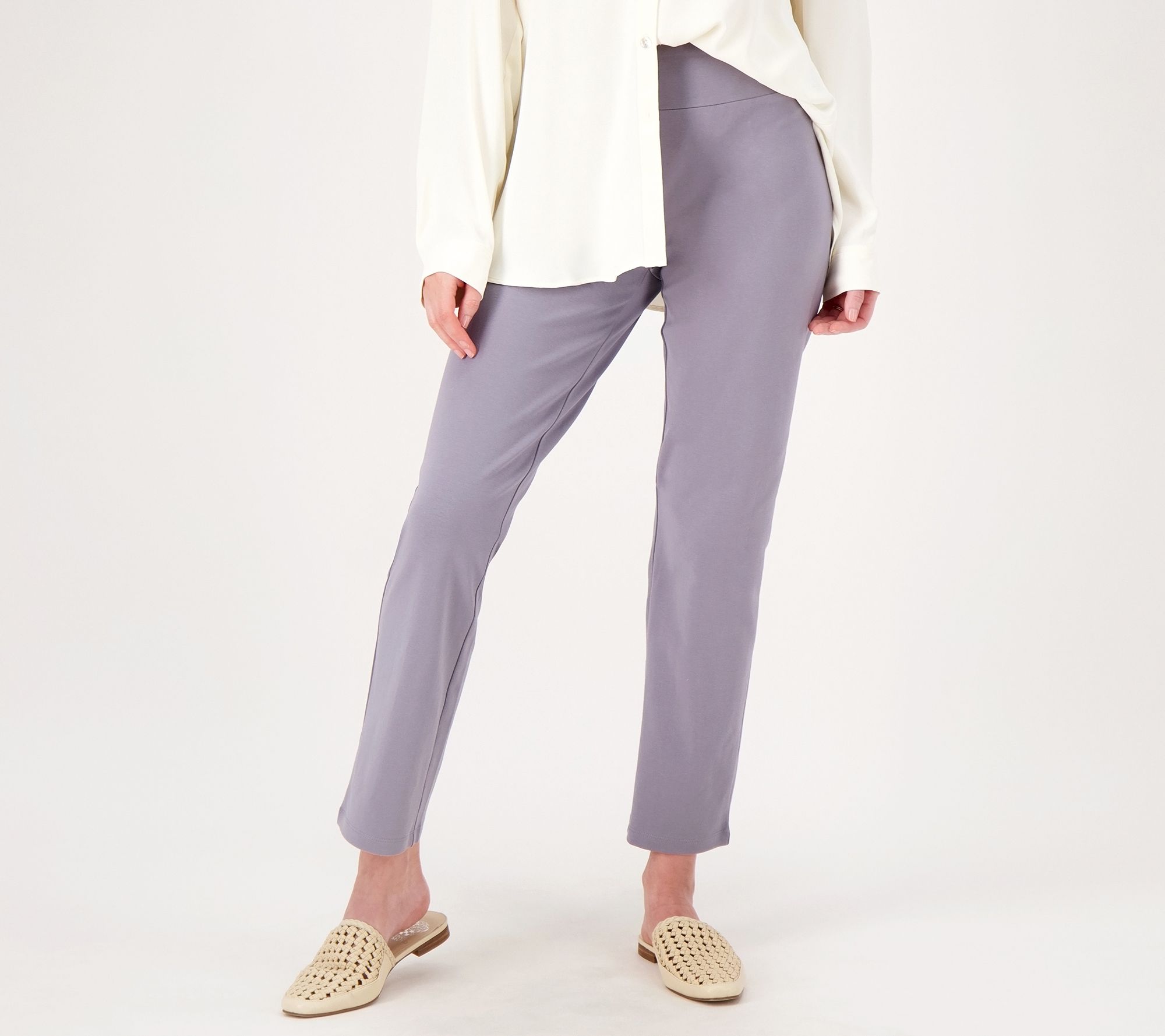 Susan Graver Weekend Premium Stretch Pull-On Pants with Pockets on QVC 