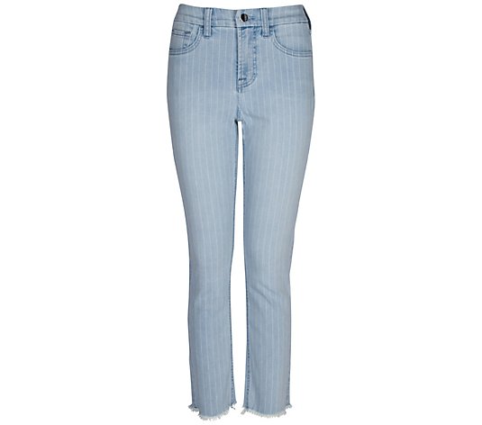 Jen7 by 7 for All Mankind Pinstriped Ankle Straight Jeans