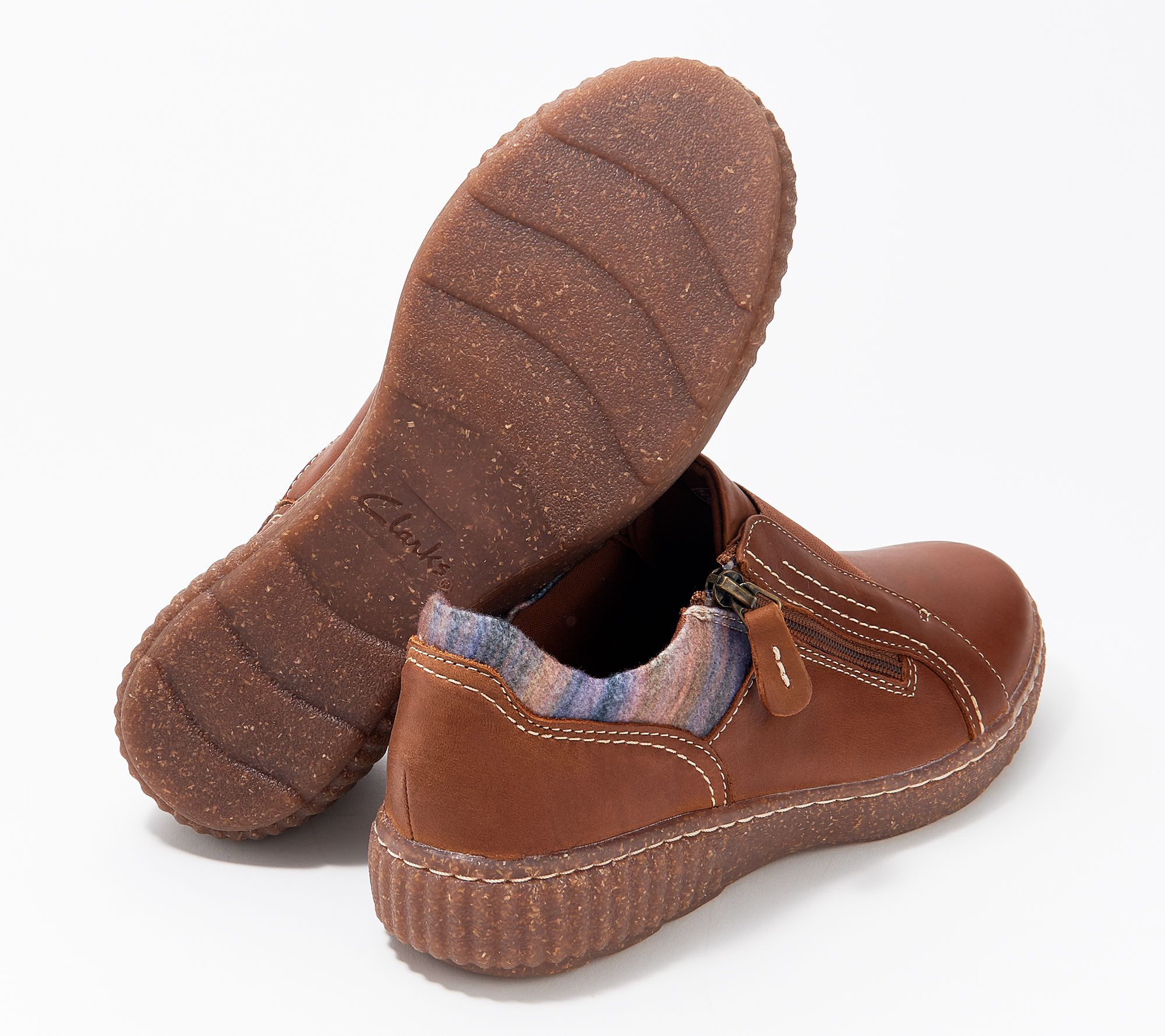 Clarks Collection Leather Slip-Ons Cove - QVC.com