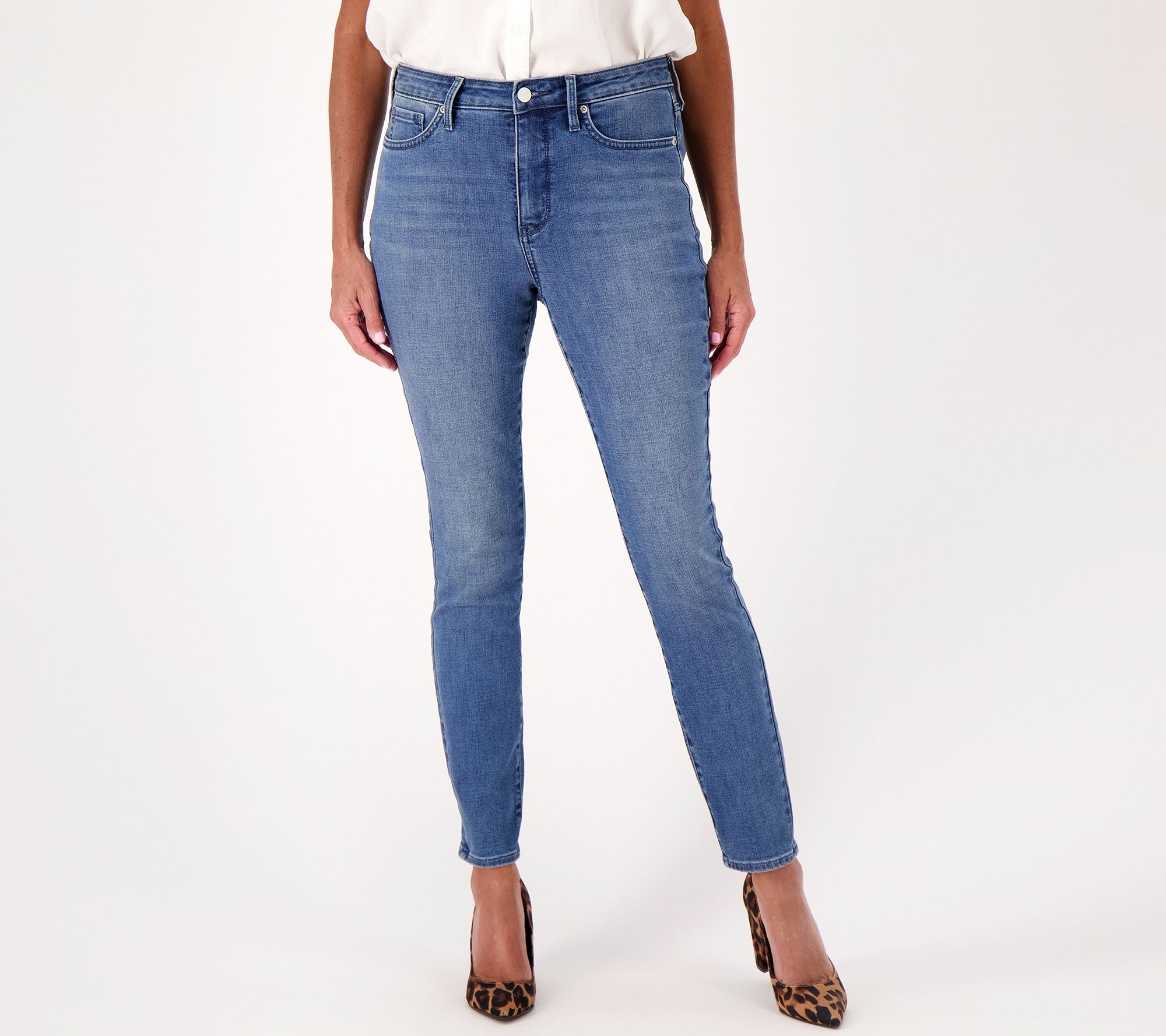 NYDJ Higher Rise Ami Skinny Jeans - Royale - QVC.com