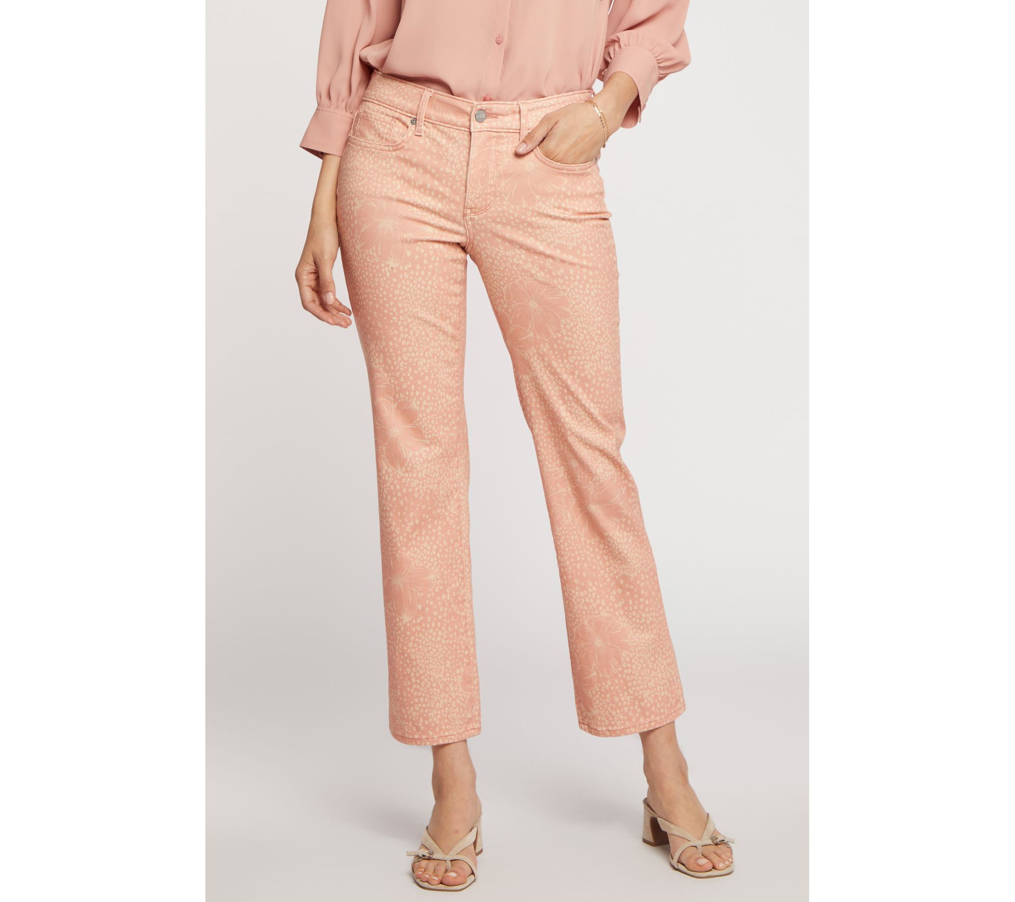 NYDJ Marilyn Straight Ankle Jean - Mirage Leopa rd
