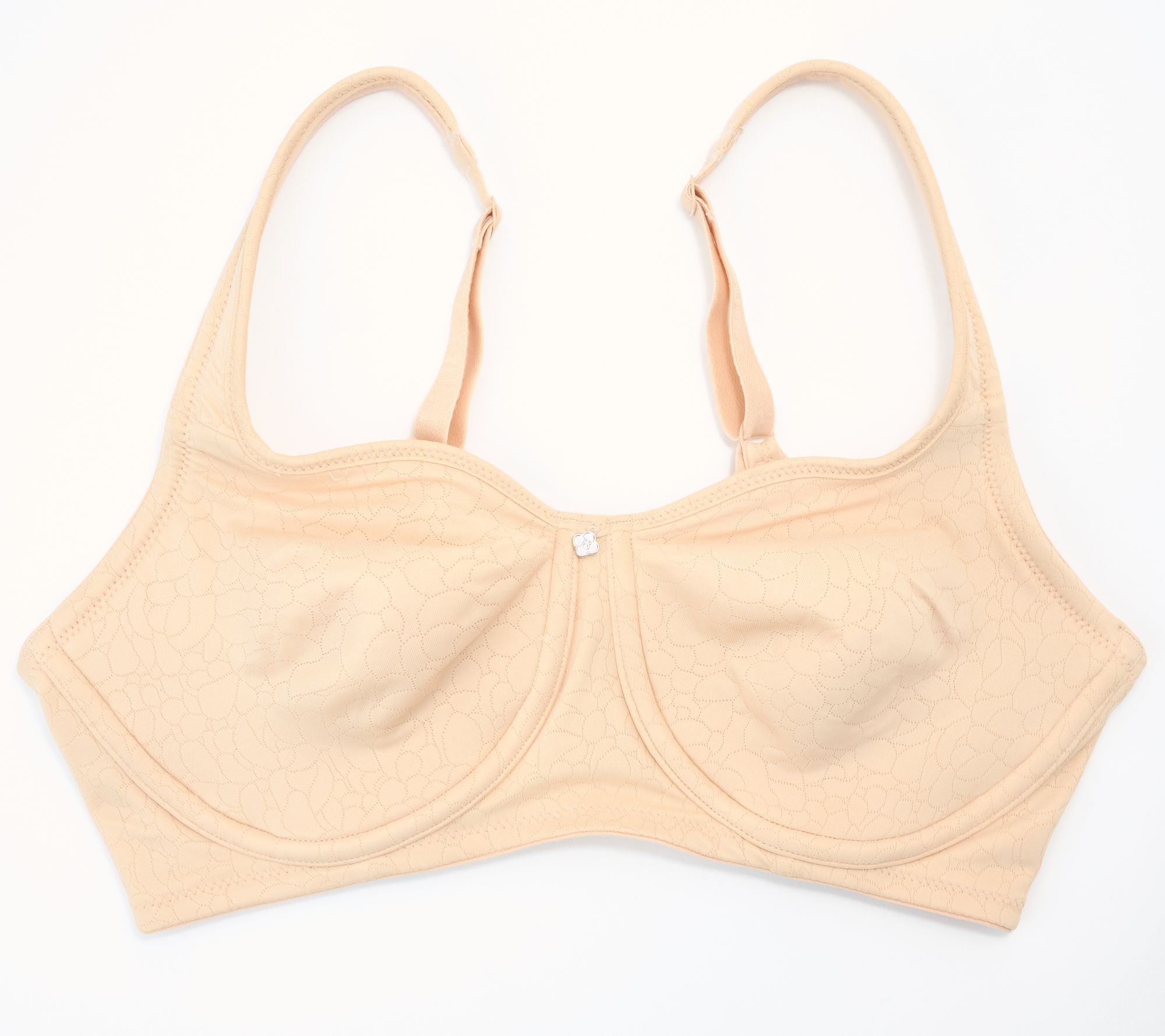 Breezies Wirefree Unlined Floral Jacquard Support Bra - QVC.com
