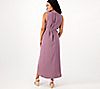 "As Is" Side Stitch Sleeveless Maxi Dress with Pleated Front, 1 of 1