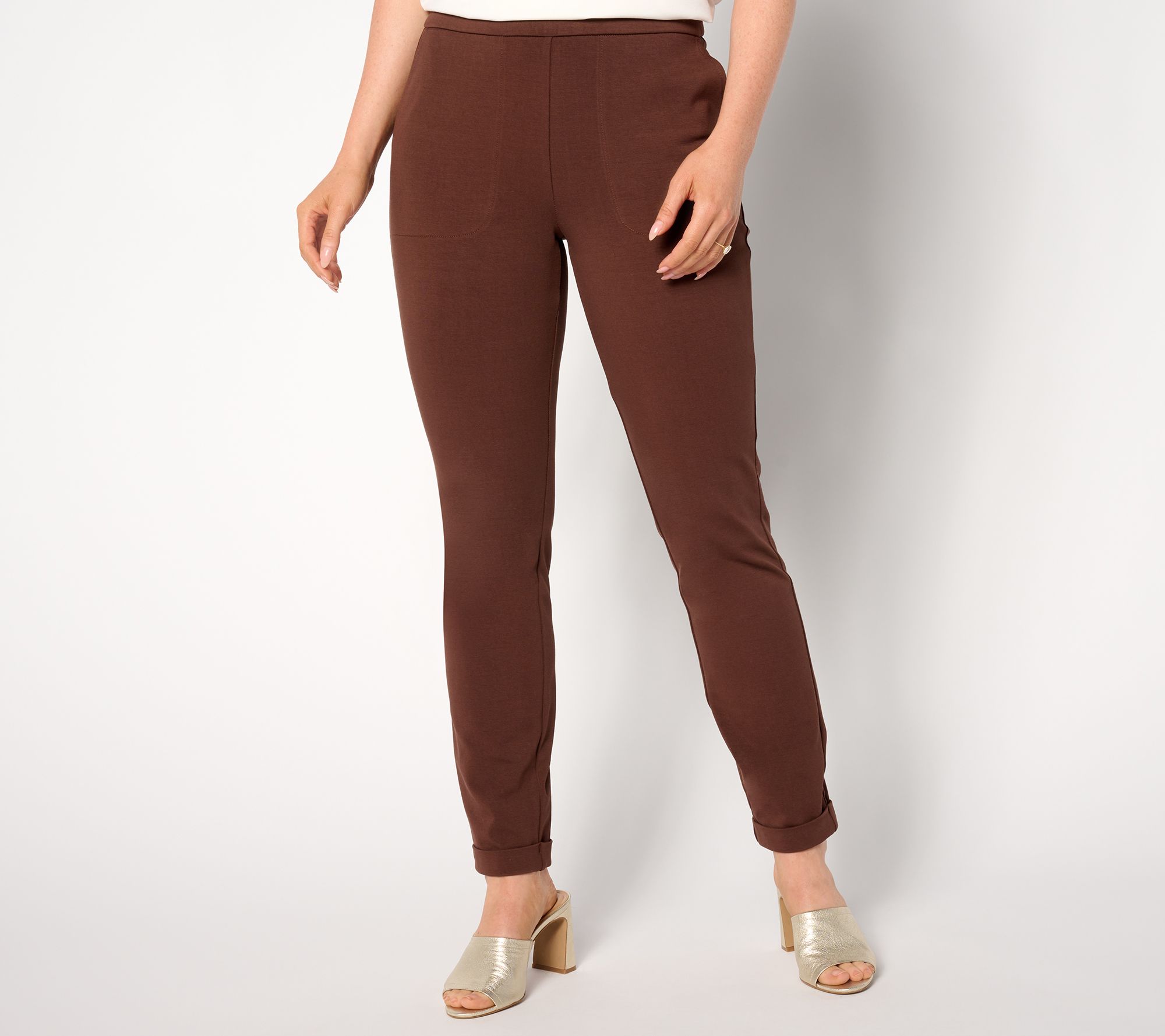 Susan Graver Weekend Premium Stretch Pull-On Pants with Pockets on QVC 