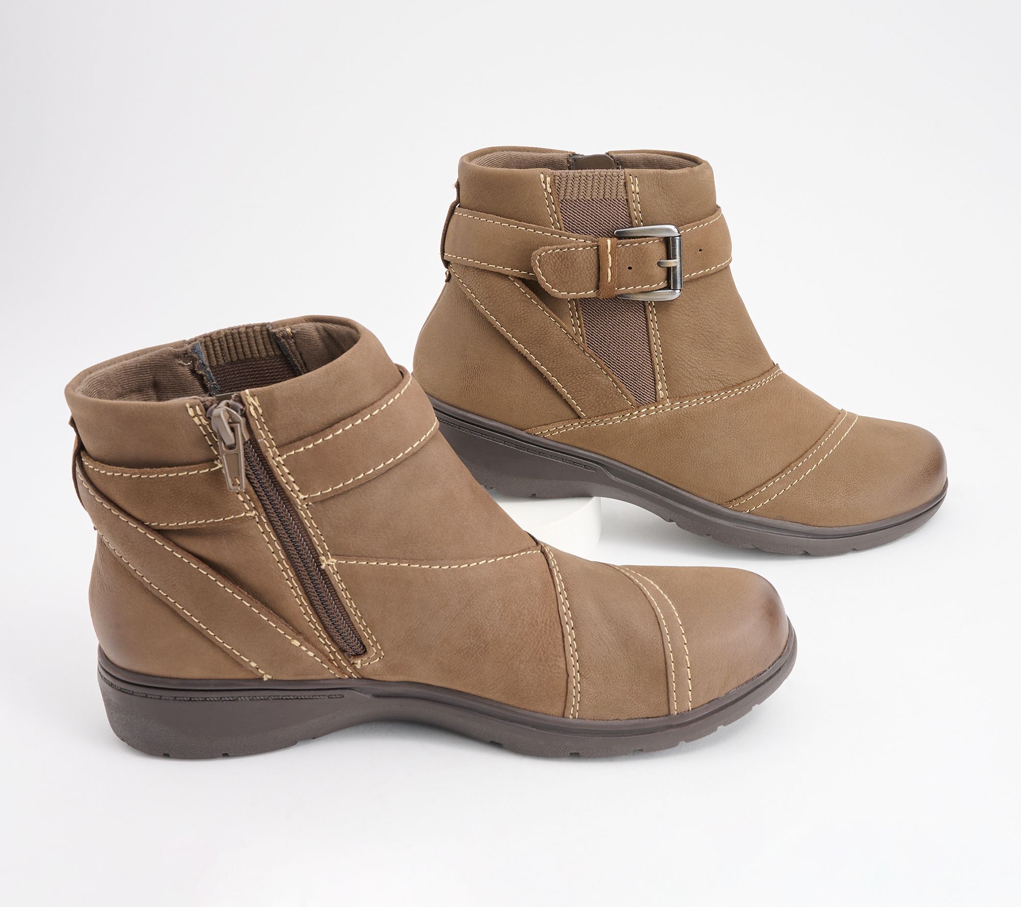 Clarks Collection Leather Ankle Boot - Carleigh Dalia - QVC.com