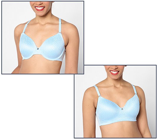 Breezies Diamond Shimmer Underwire or Wirefree T-Shirt Bra 
