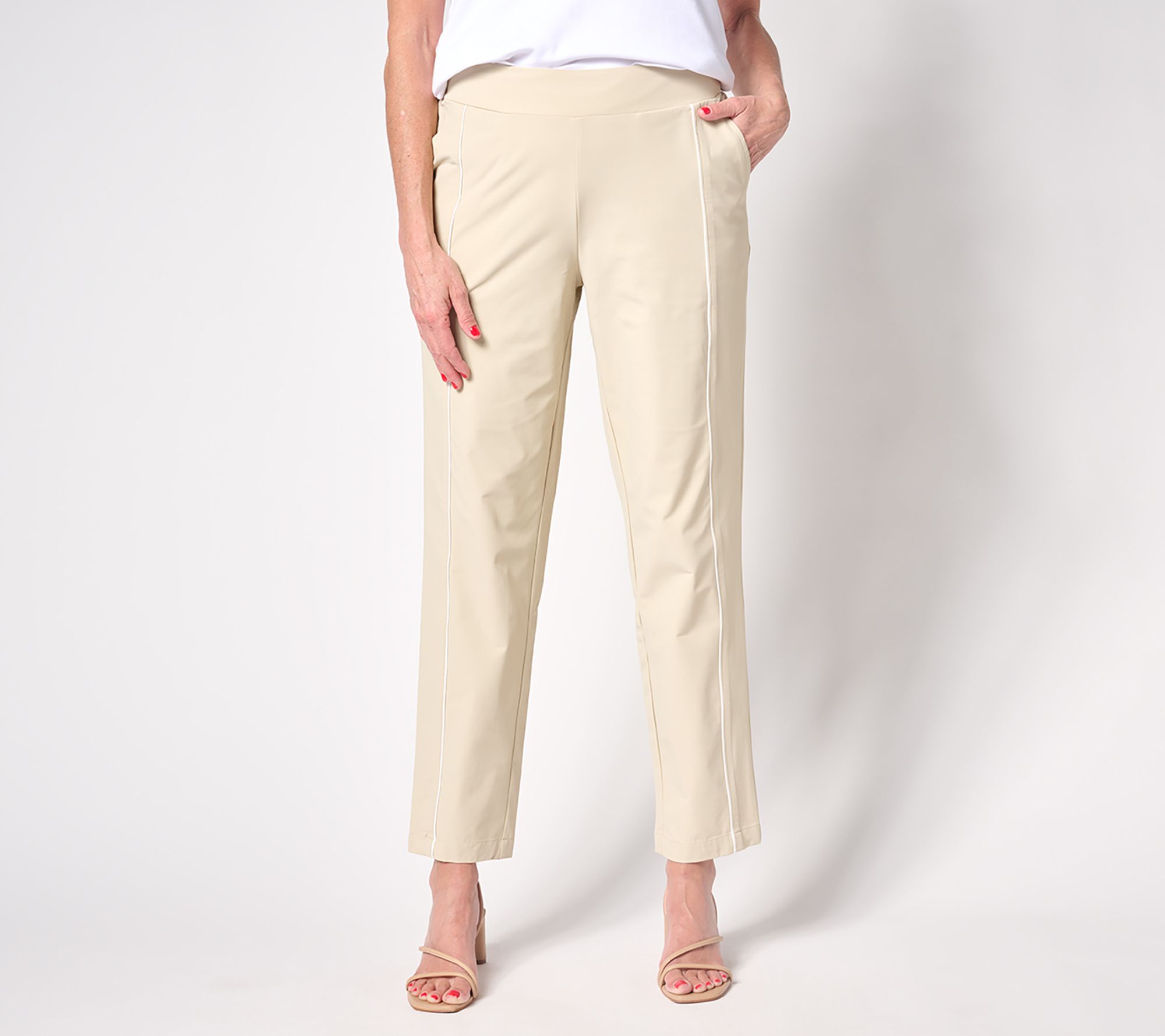 Isaac Mizrahi Live! Tall Clubhouse Stretch Tech Woven Pants