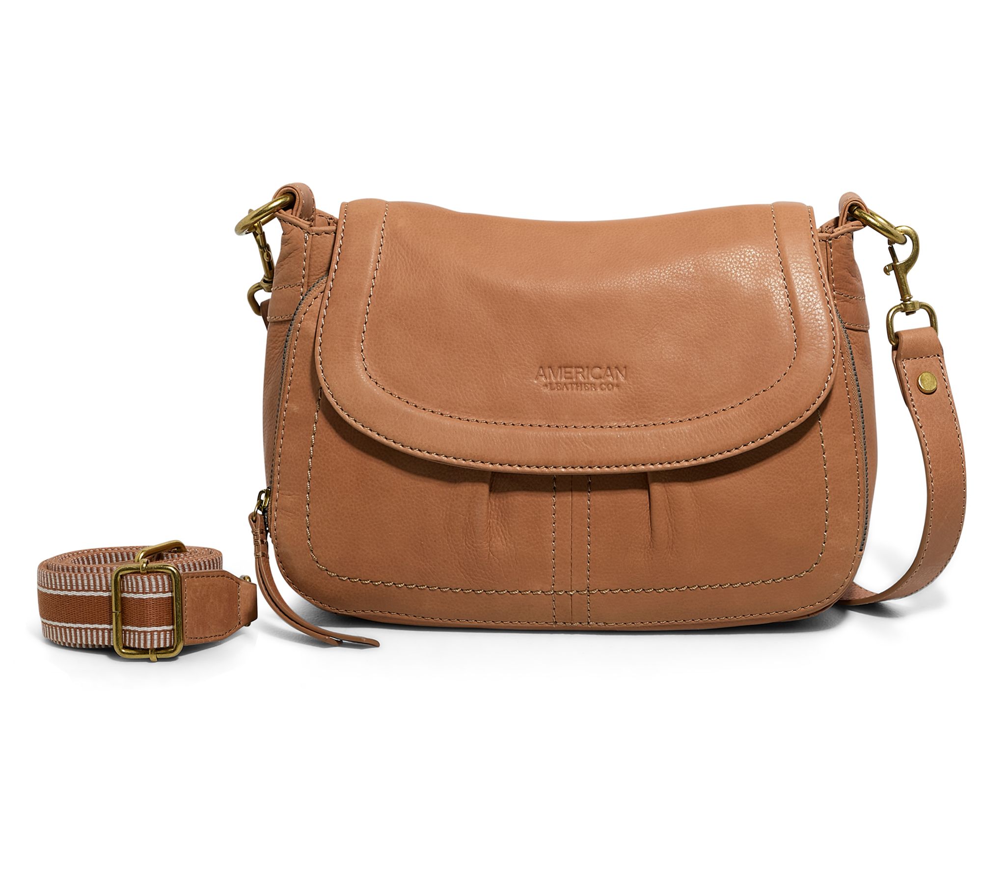 American deals Leather Co Light Tan bag - Shoulder bag with Crossbody