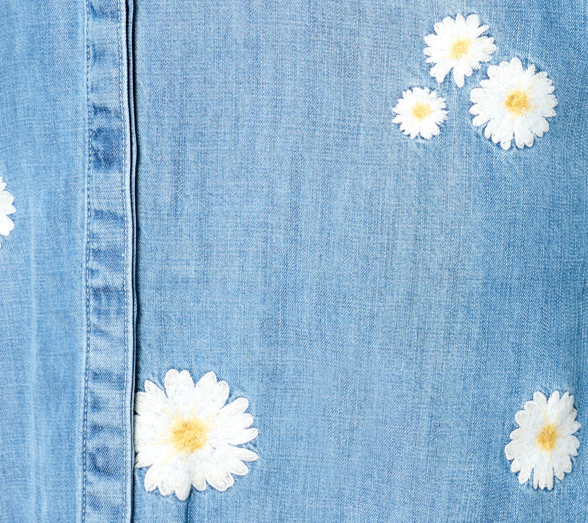 Driftwood Jeans Embroidered Short Sleeve Mabel Dress -Daisy Driftwood Jeans Embroidered Short Sleeve Mabel Dress -Daisy