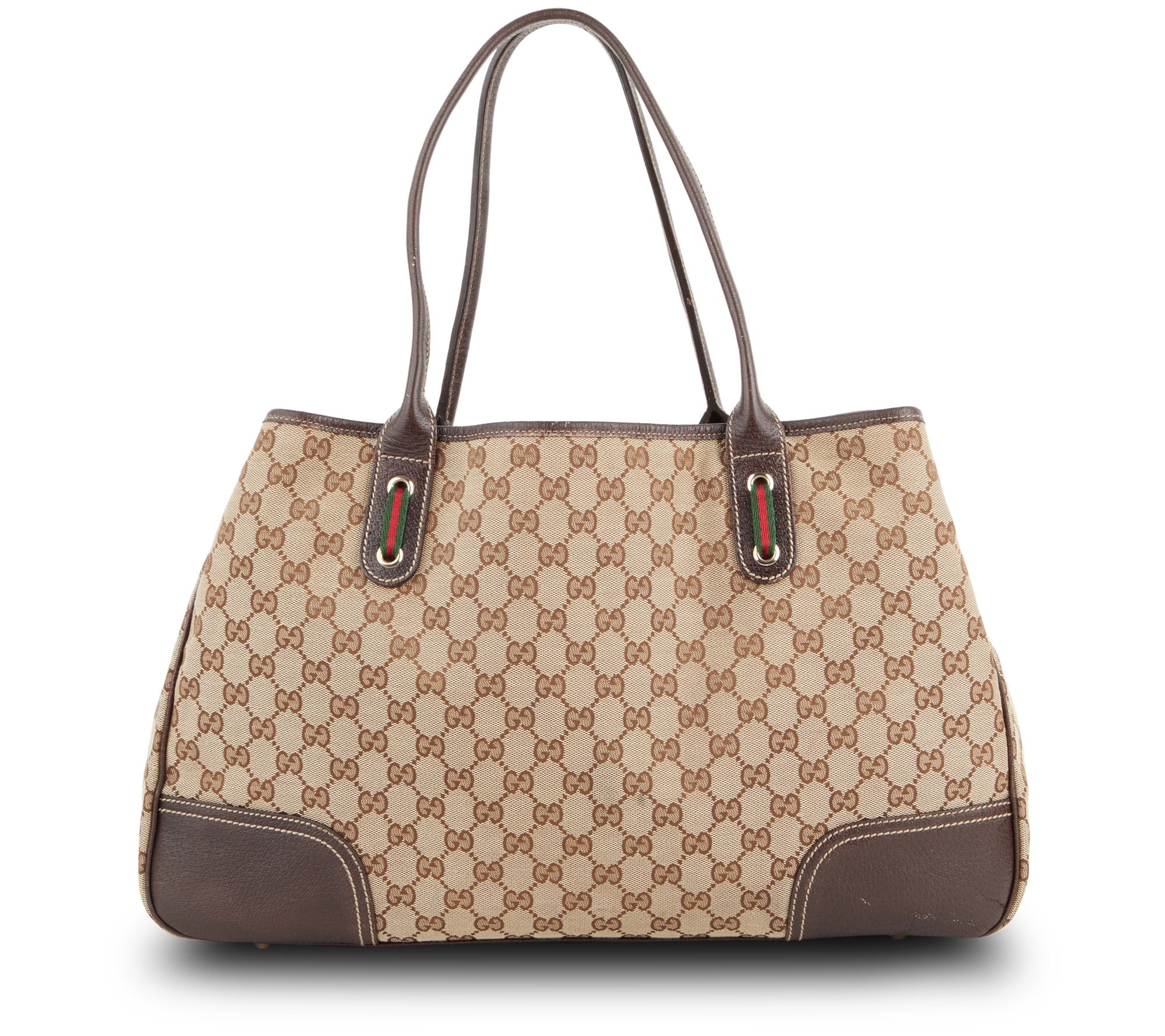 Pre-Owned Gucci Princy Tote Bag GG Canvas Brow n