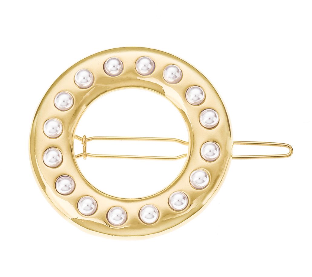 Ettika Classic Golden Donut Barrette