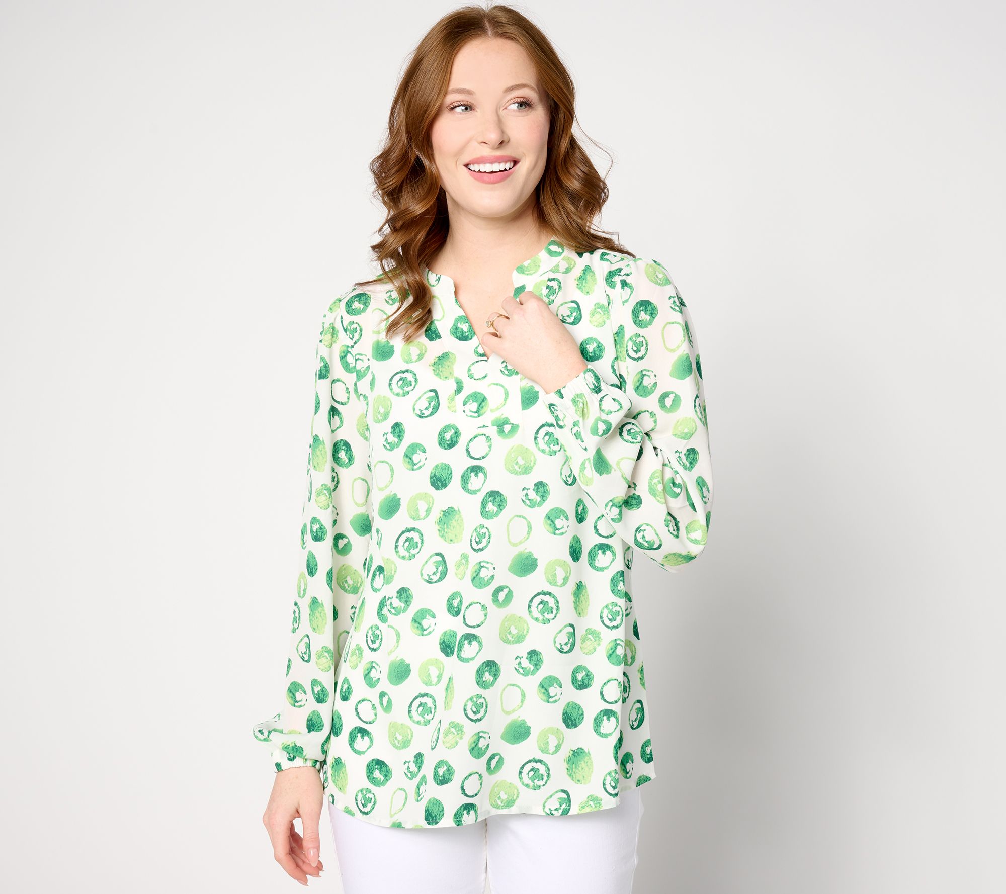 "As Is" Belle by Kimi Gravel Mega Dot Blouse