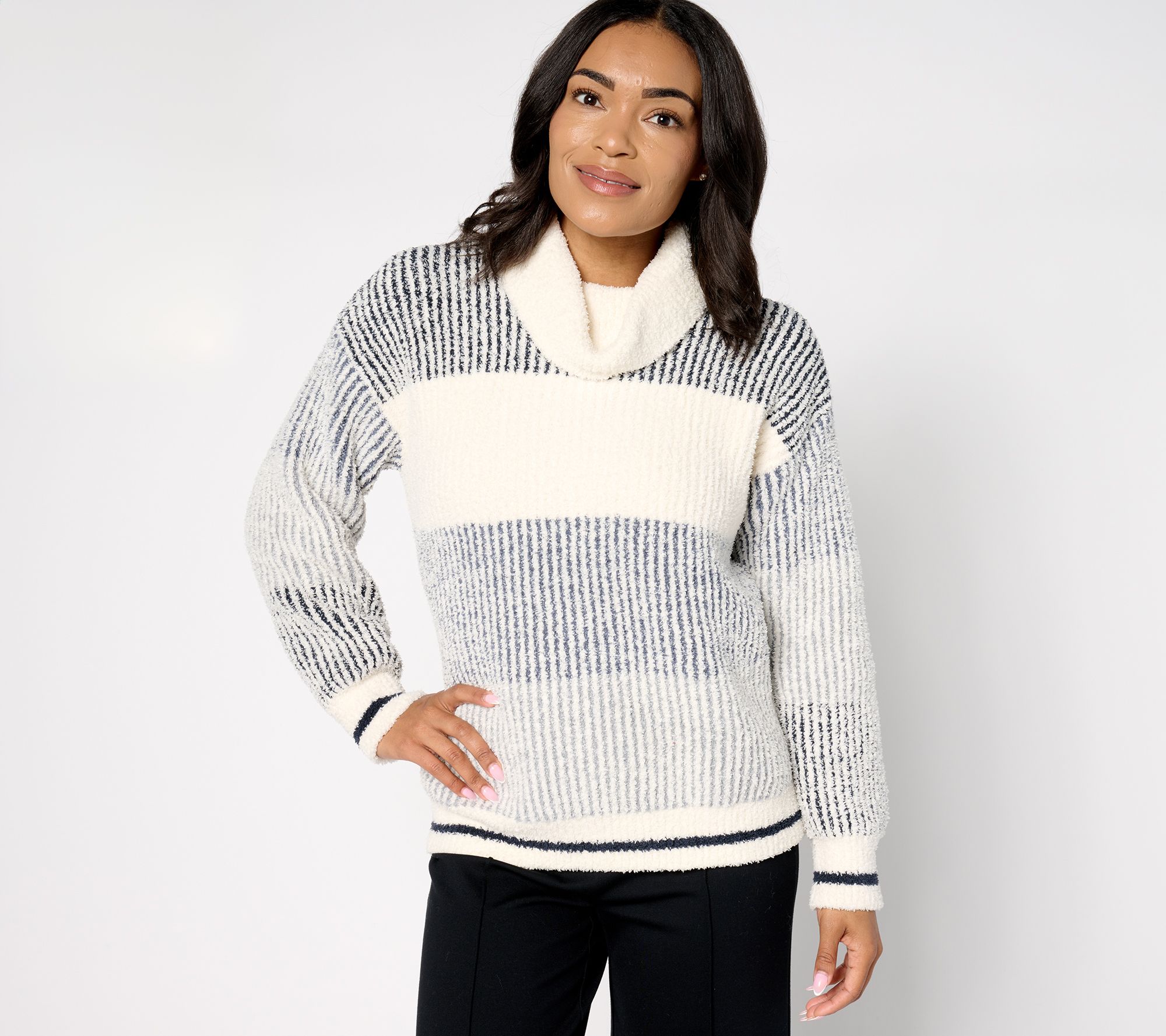 Barefoot Dreams Cozy Chic Color Block Pullover