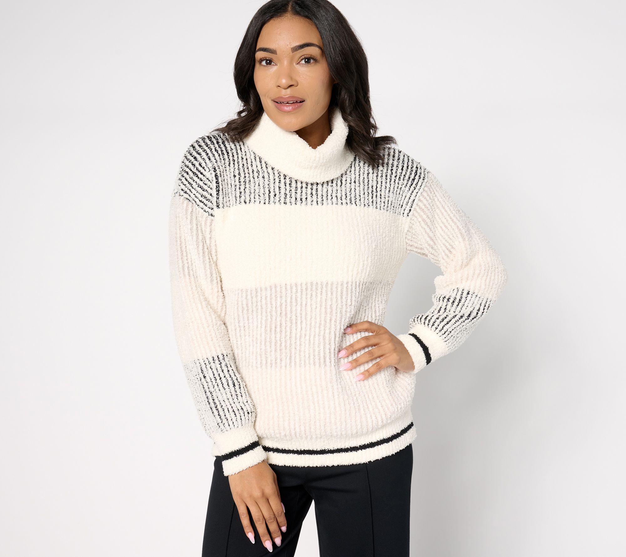 Barefoot Dreams Cozy Chic Color Block Pullover