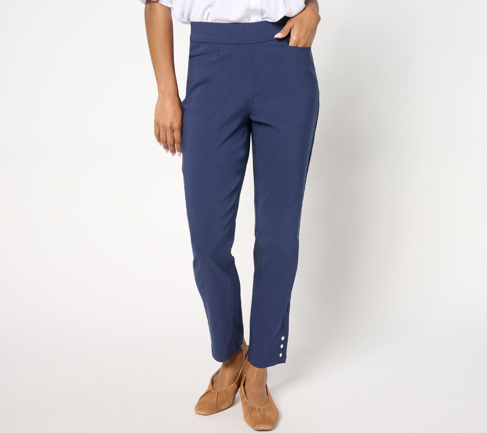 Denim & Co. Petite Signature Smart Stretch Ankle Pant