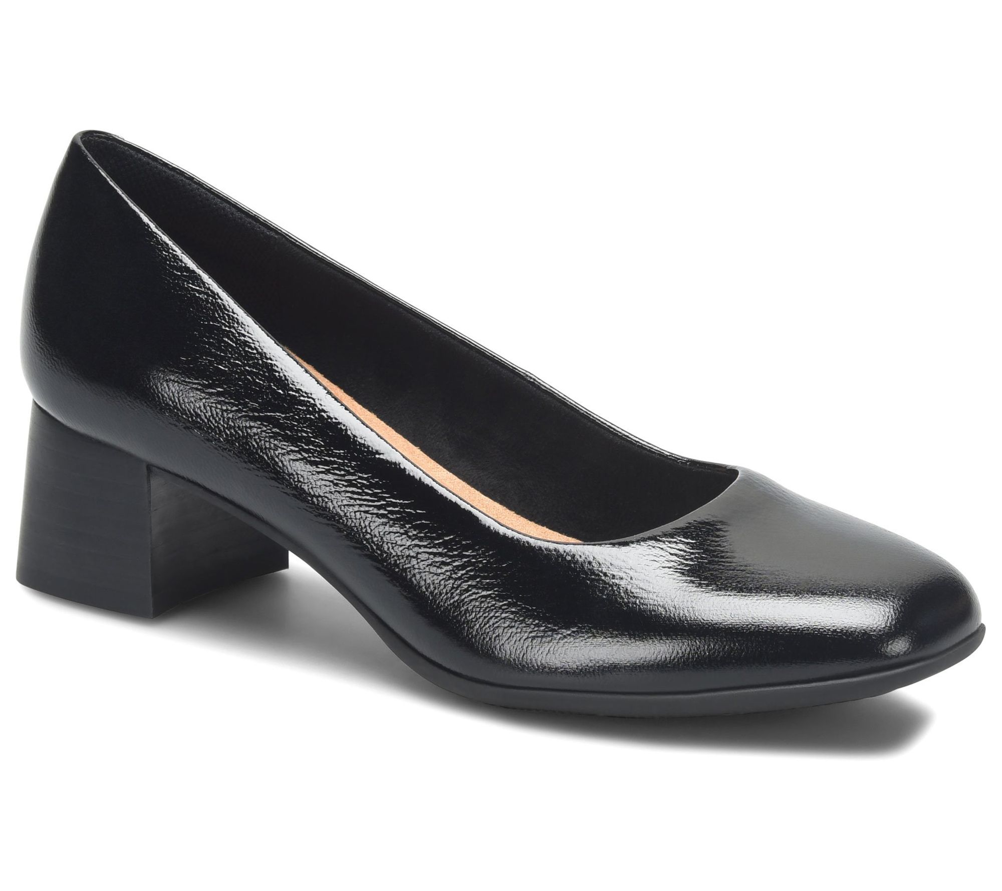 Comfortiva Leather Block Pump - Peach