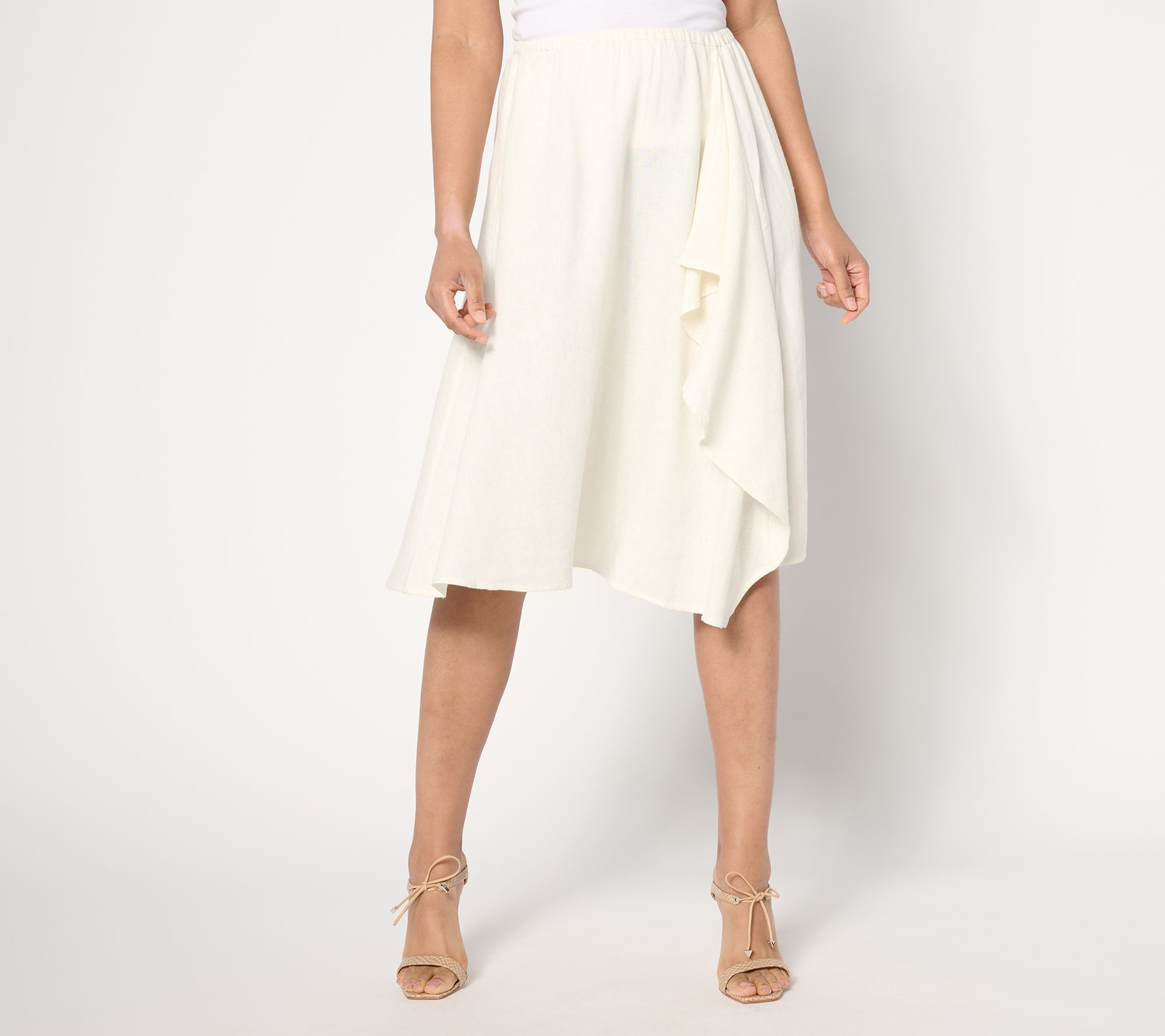 "As Is" BEAUTIFUL by Lawrence Zarian Regular Pull On Linen Skirt