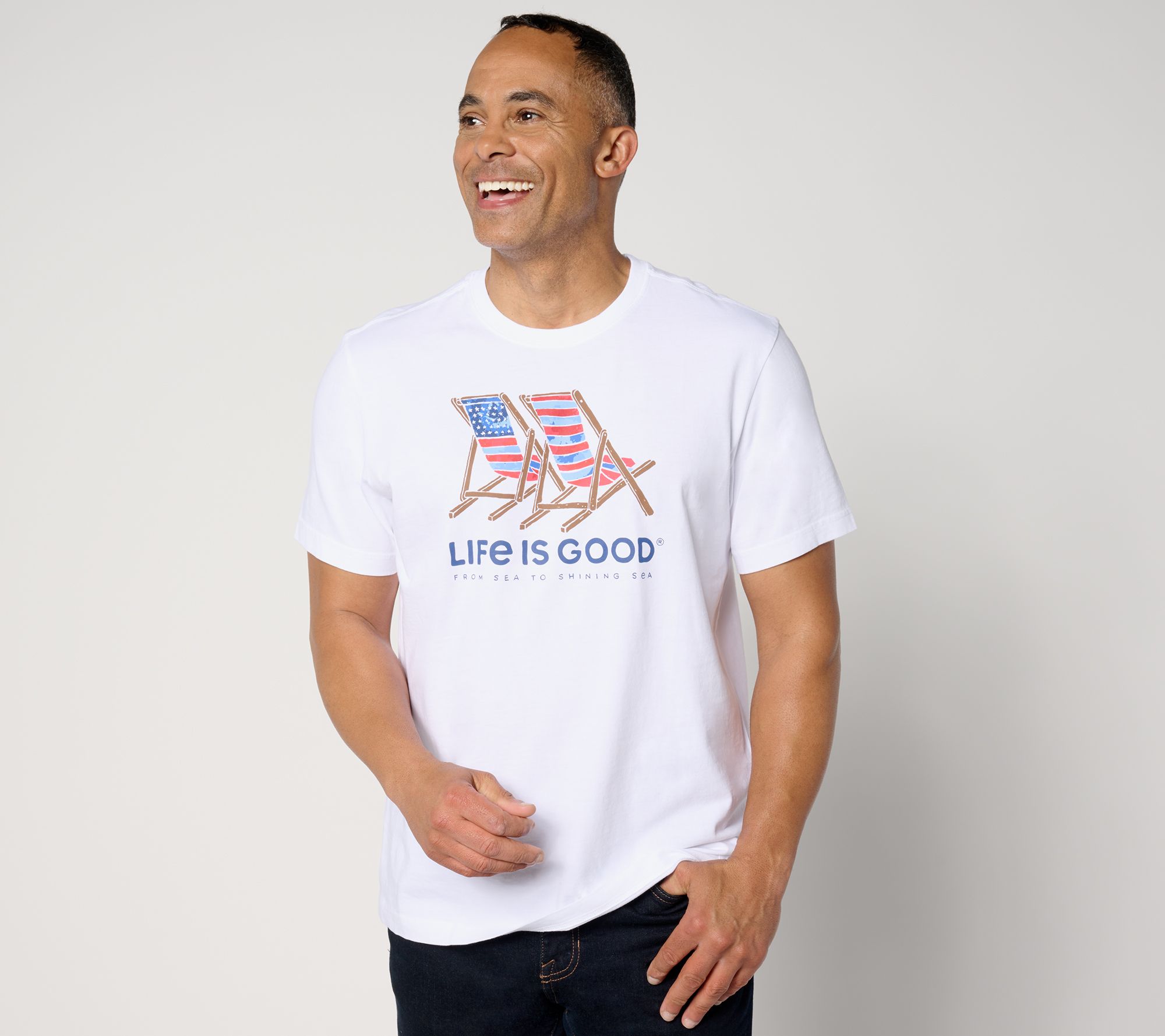 "As Is" Life is Good Men's Americana Crusher Tee