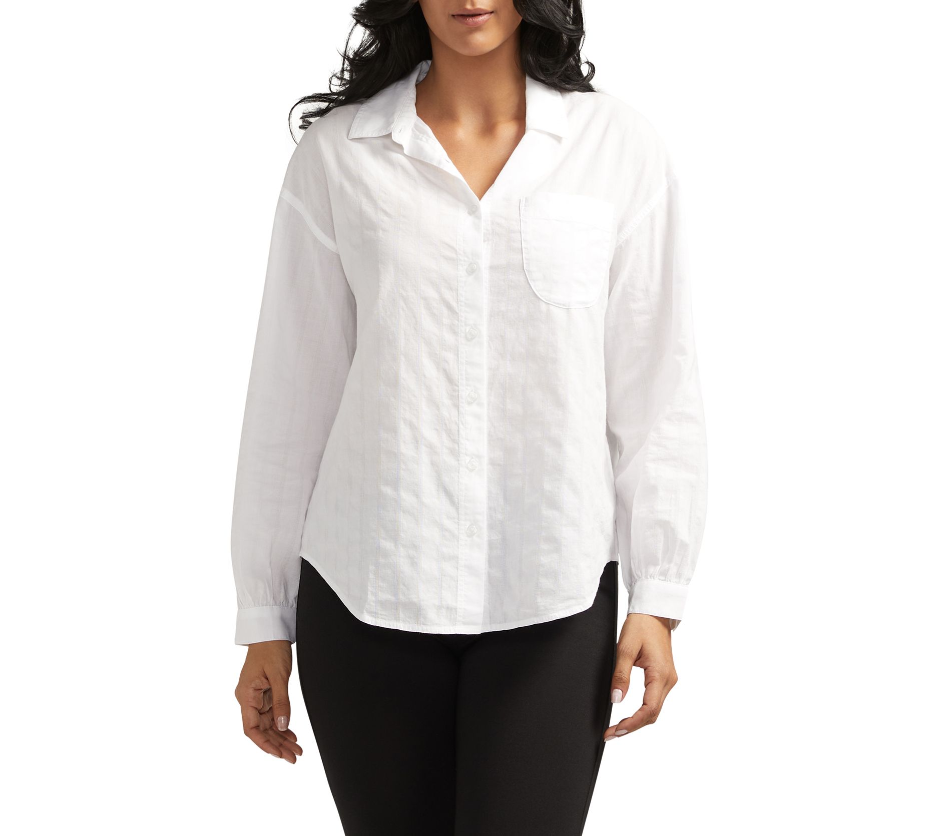 JAG Women's Relaxed Button-Down Cotton Shirt