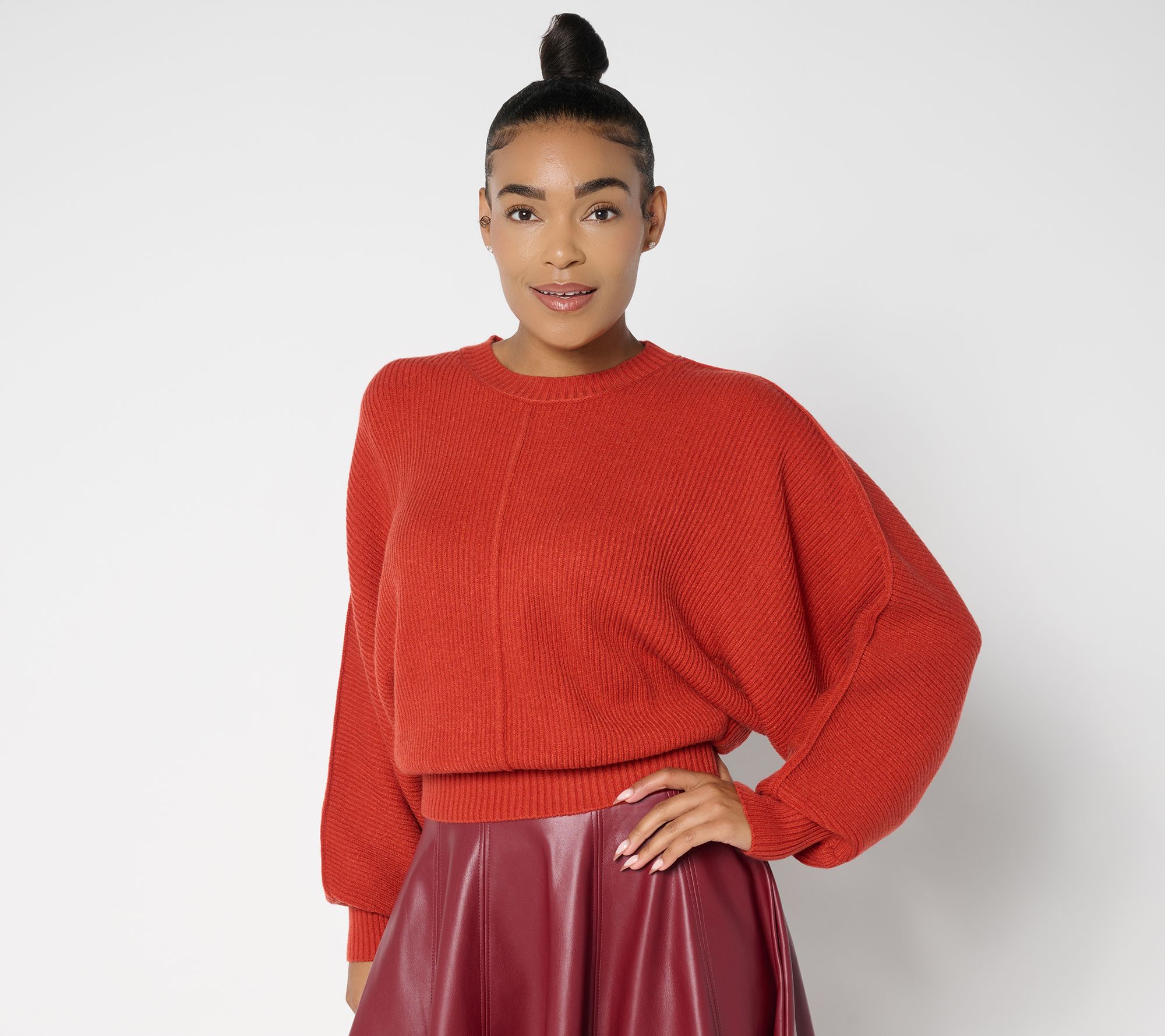 Carla Rockmore Collection Crewneck Dolman Sleeve Sweater
