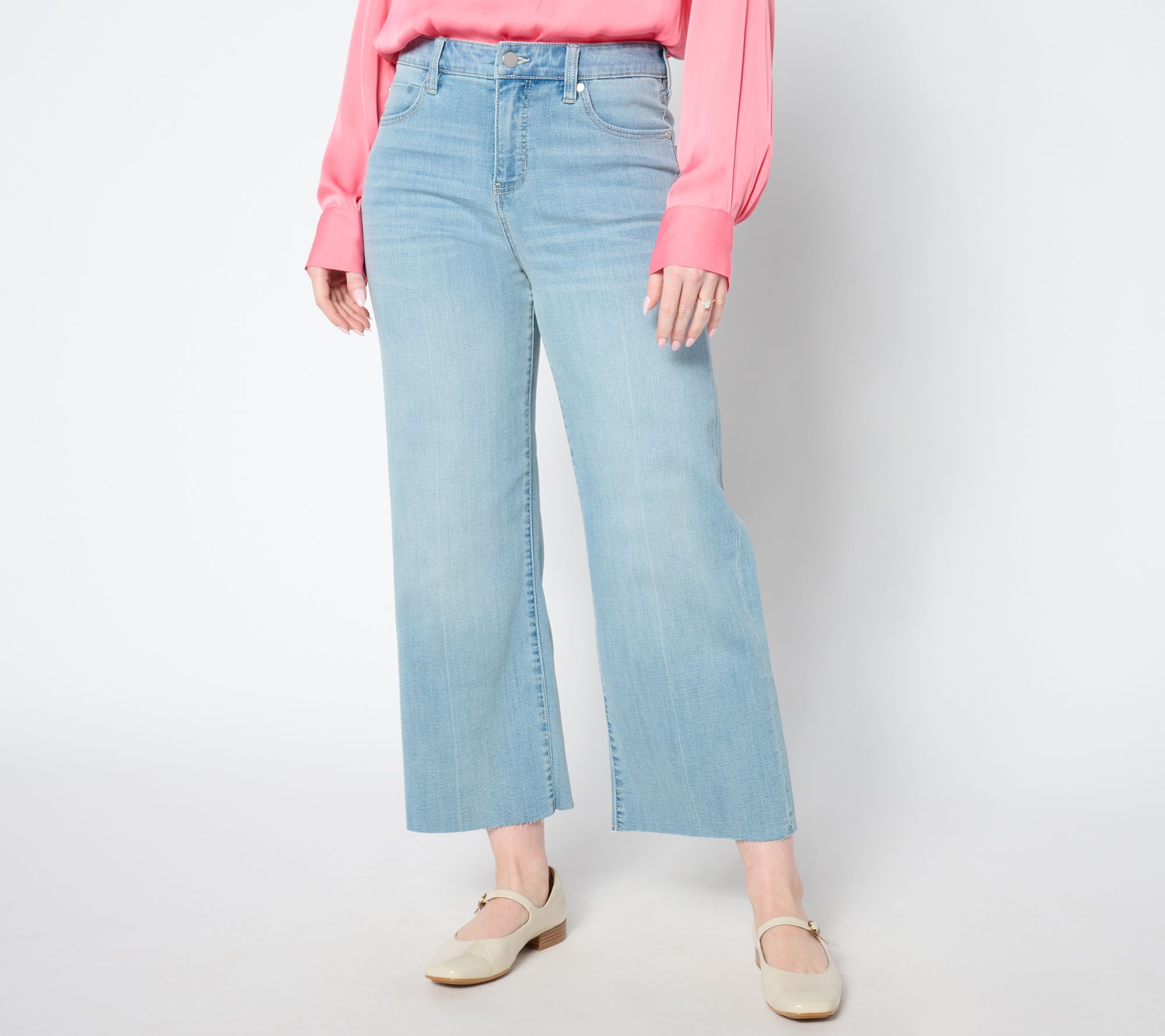 "As Is" Liverpool Los Angeles Stride Hi-Rise Wide Leg Crop- Dodge