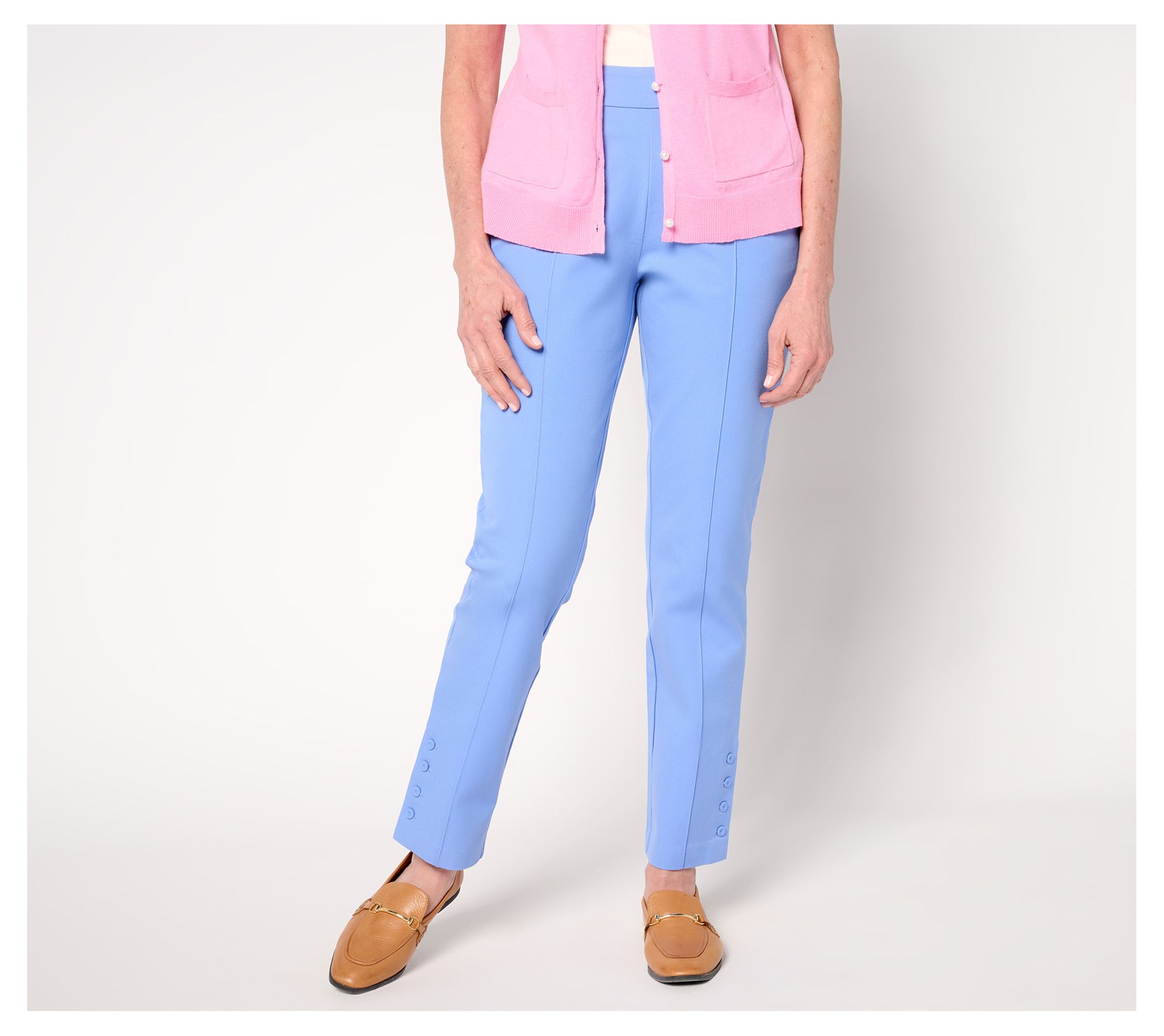 Isaac Mizrahi Live! Petite 24/7 Stretch Slim Straight Leg Pants