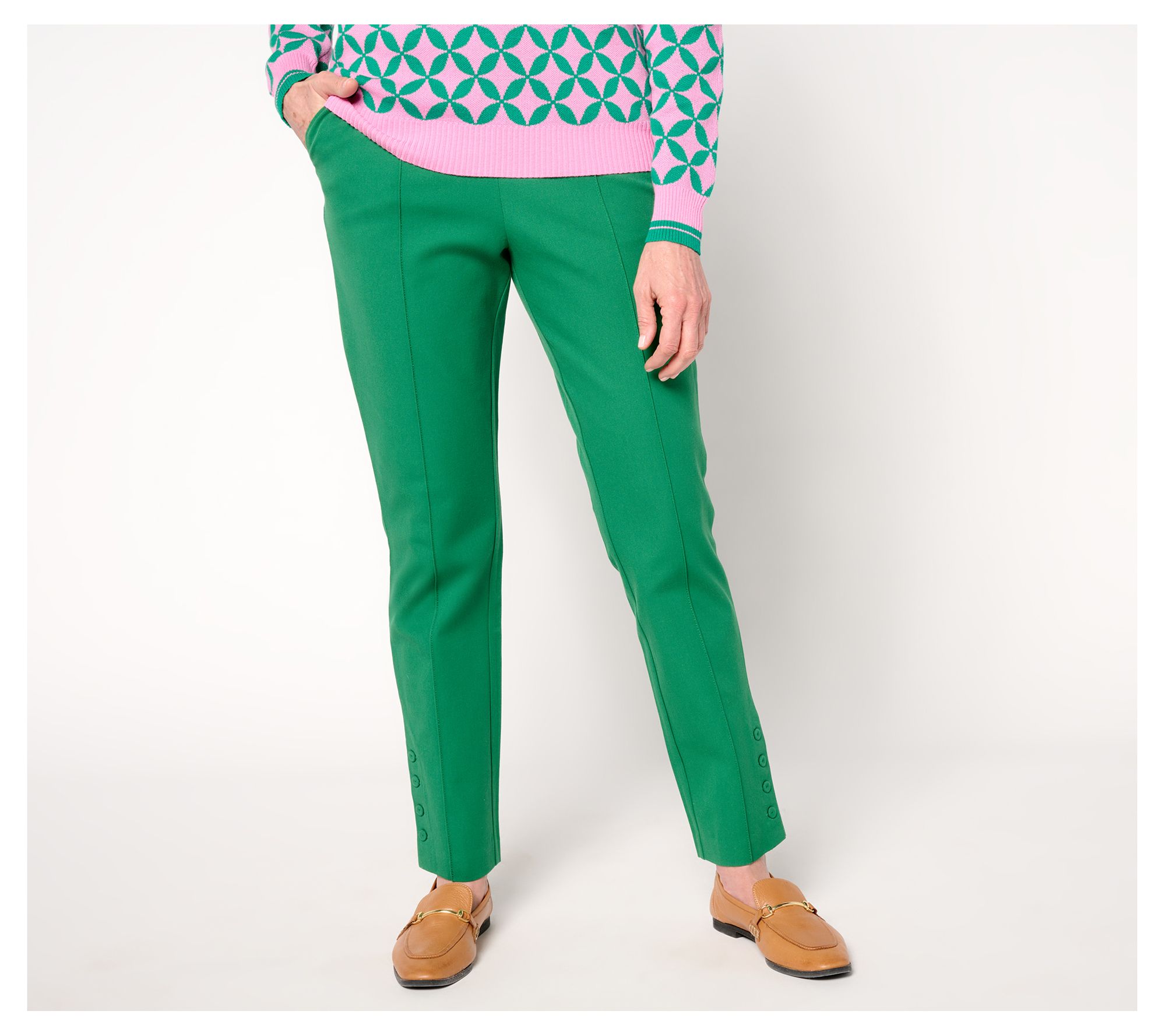 Isaac Mizrahi Live! Petite 24/7 Stretch Slim Straight Leg Pants