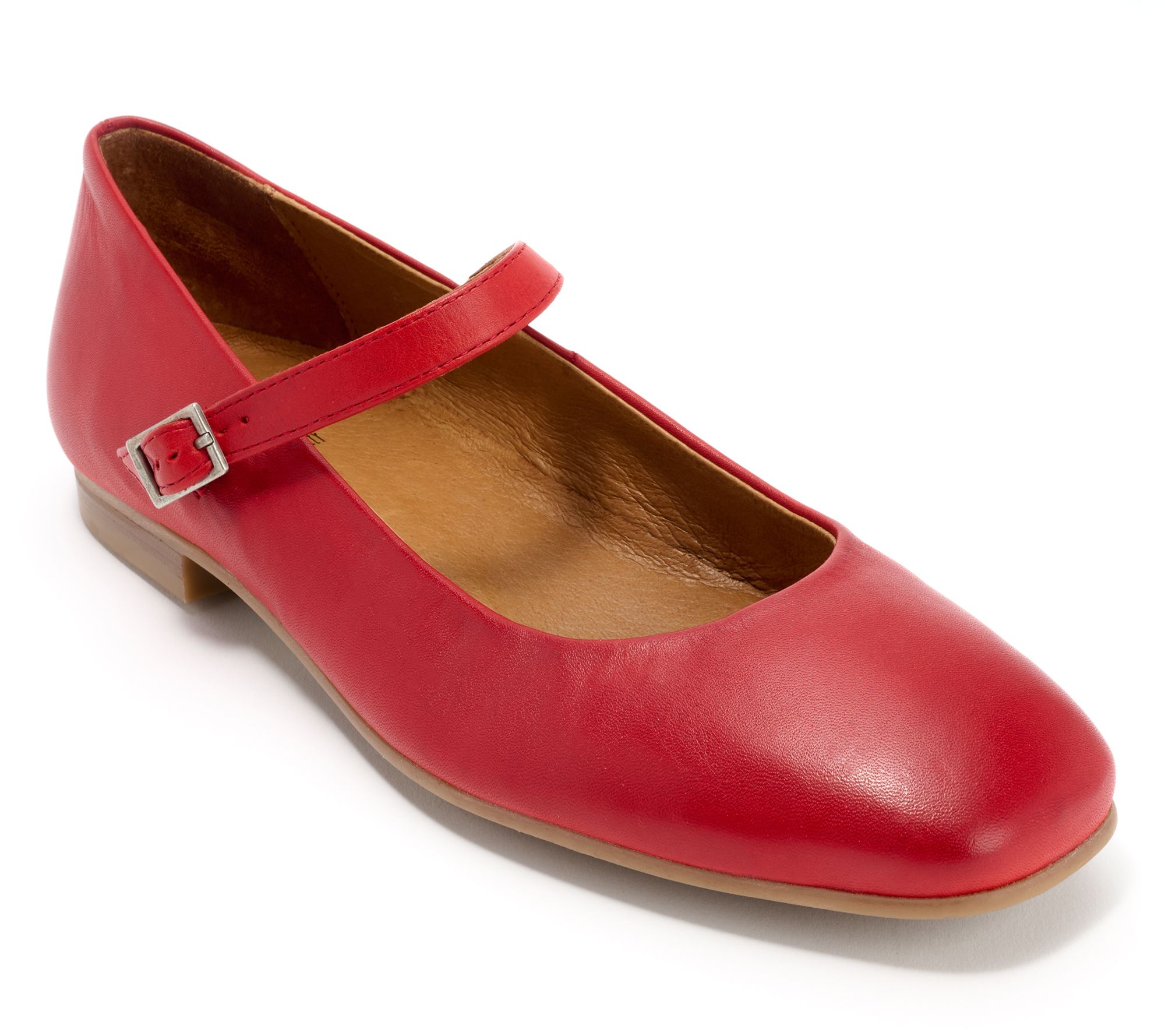 As Is Miz Mooz Leather Mary Jane Flats- Zahara