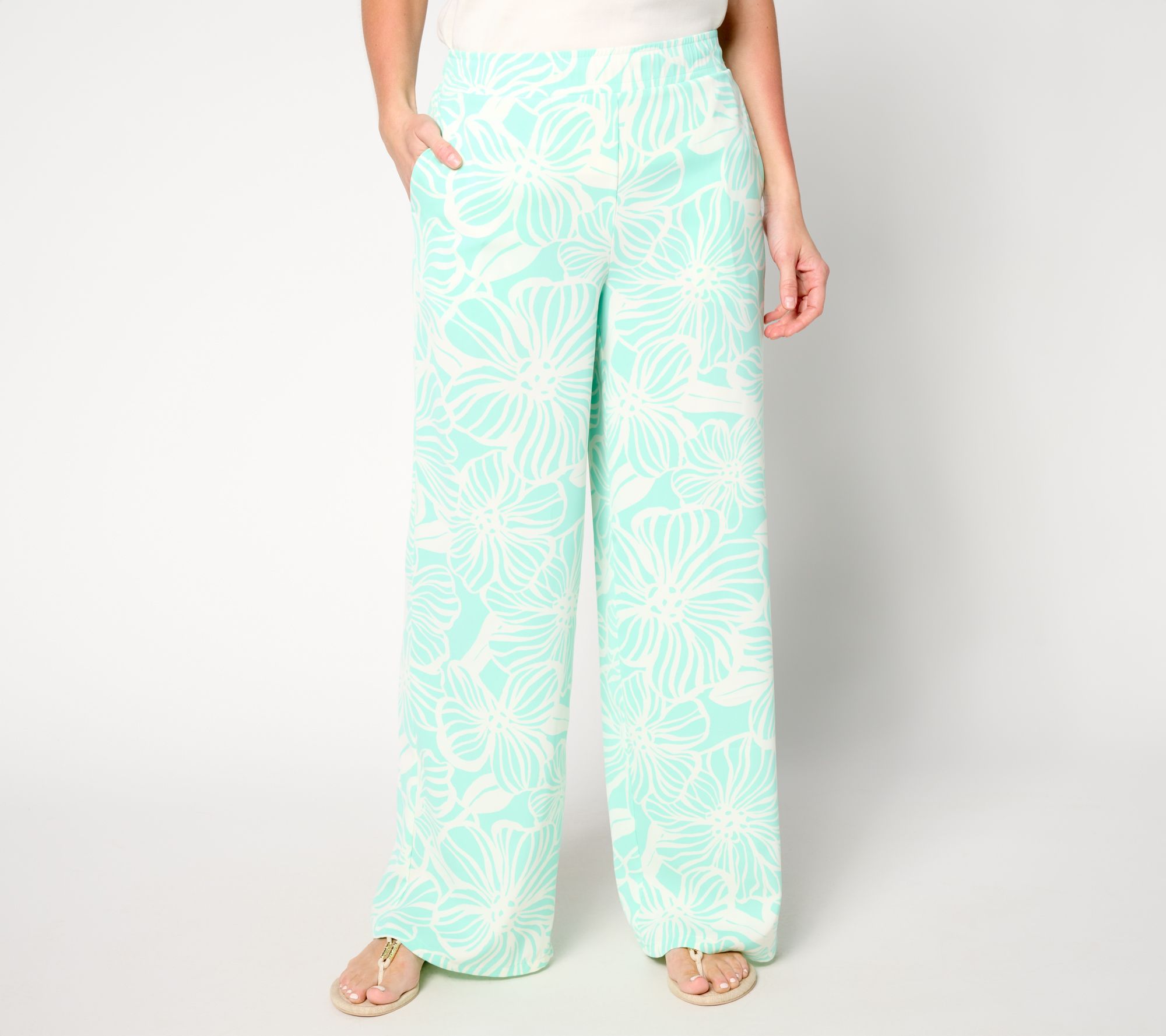 BEAUTIFUL by Lawrence Zarian The Milena Petite Pull-On Wide Leg Pant