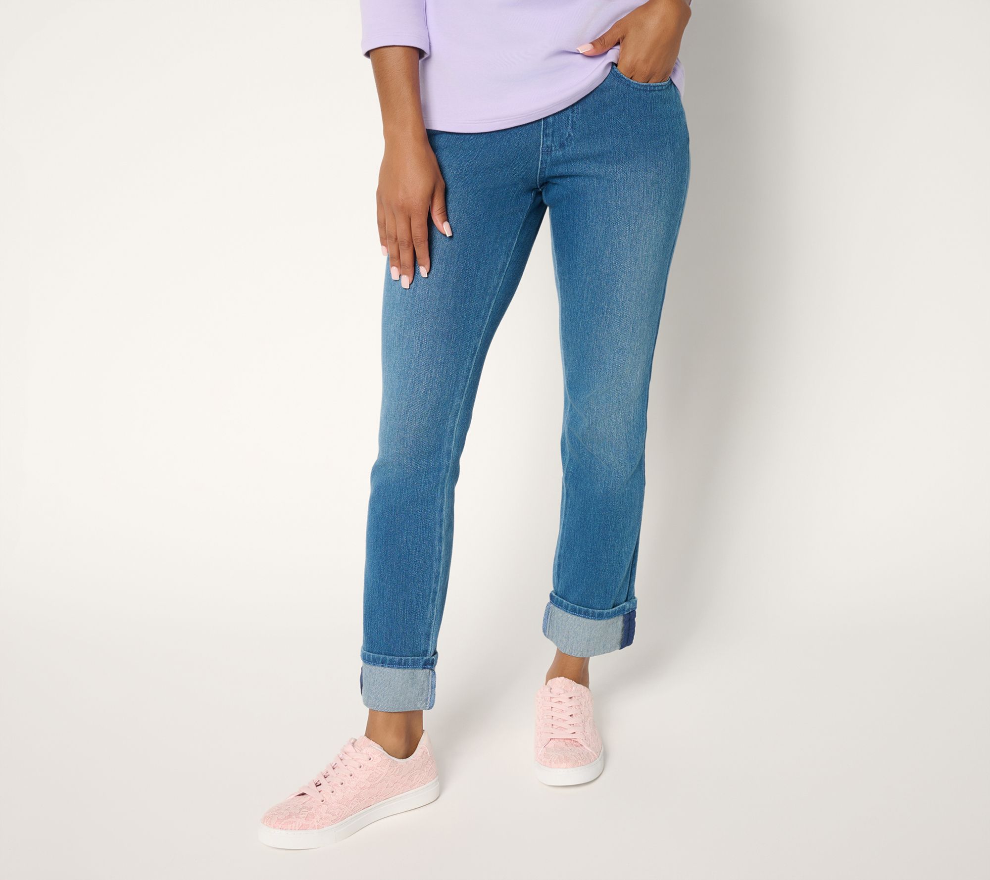 Belle by Kim Gravel Regular Flexibelle Game Day Cuffed Jean