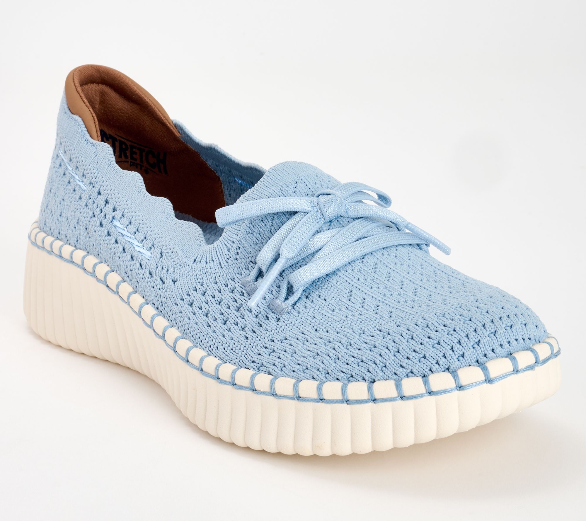 "As Is" Skechers Wilshire Blvd Scalloped Knit Loafers- Knit