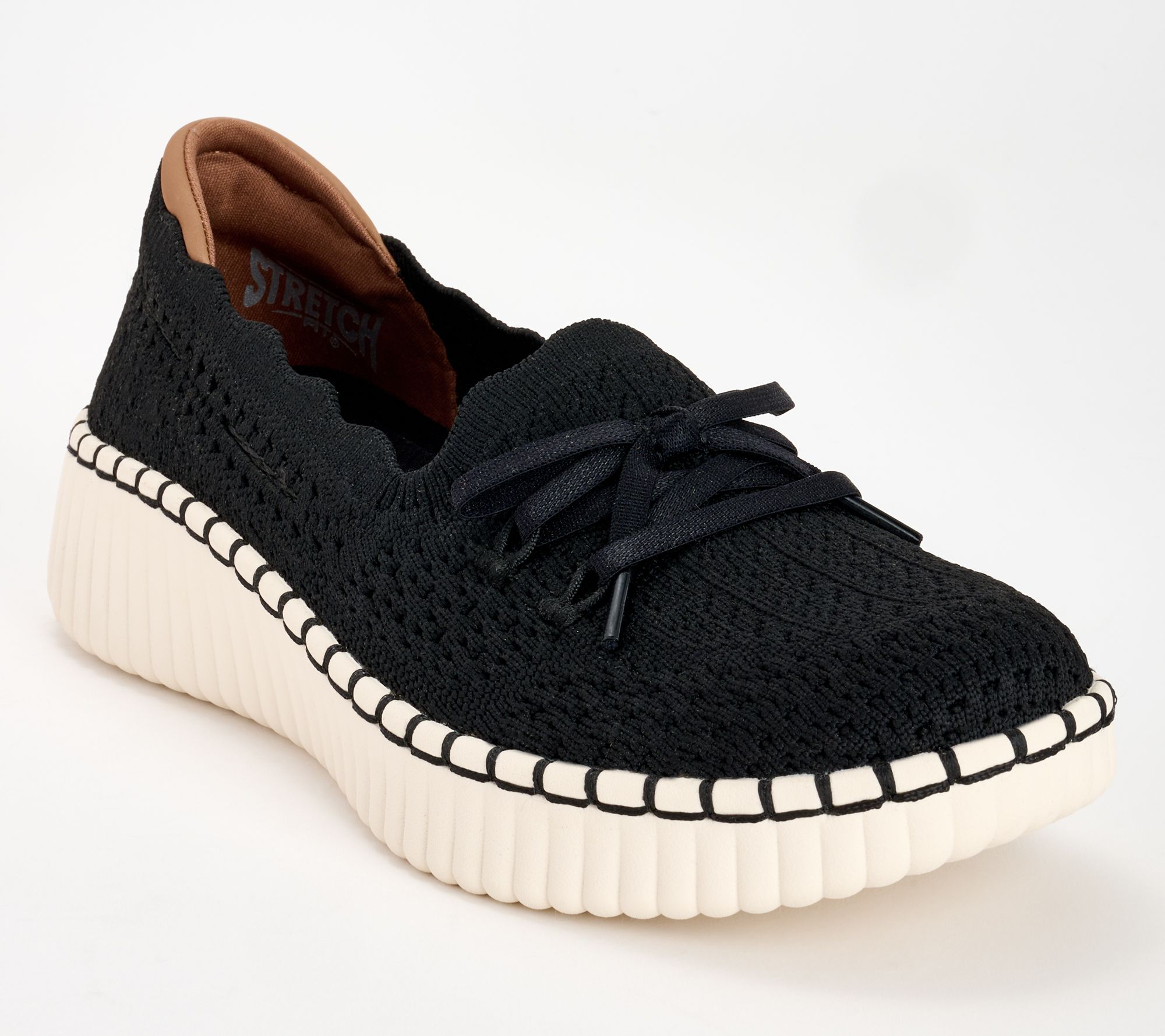 "As Is" Skechers Wilshire Blvd Scalloped Knit Loafers- Knit
