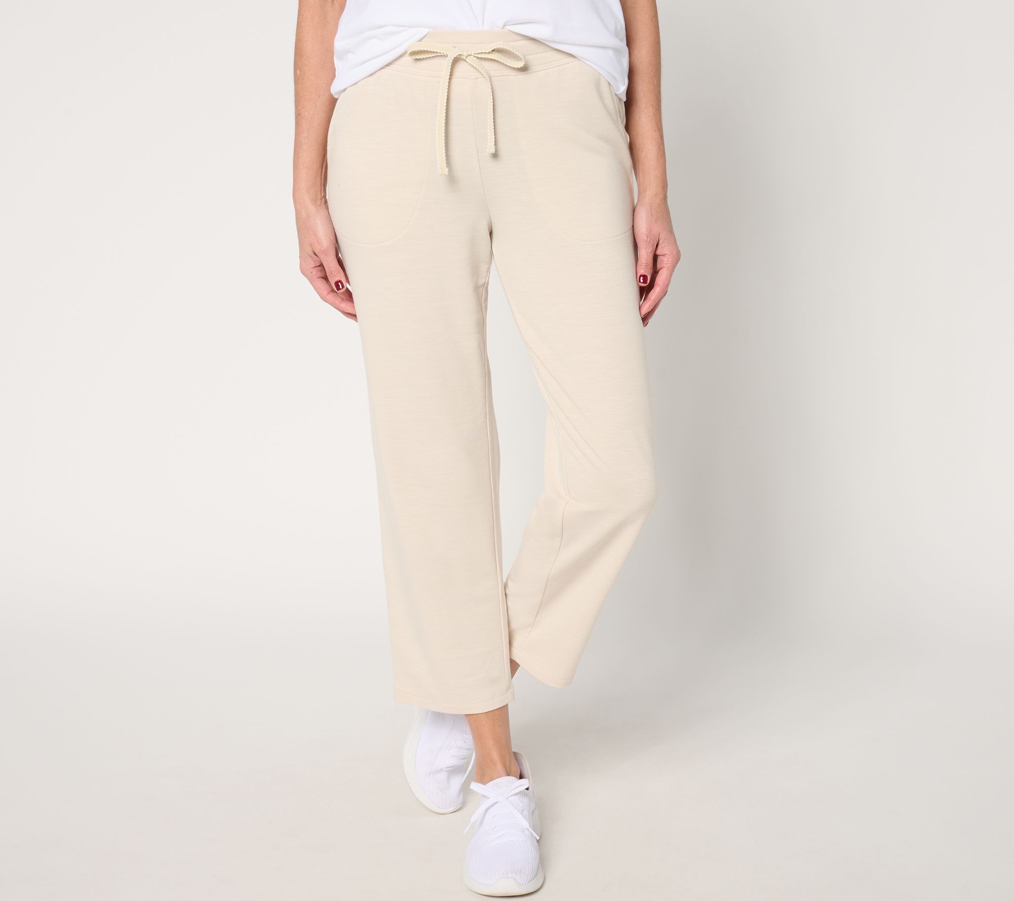 "As Is" Denim & Co. Active Petite Soft Blend Knit Crop Pant