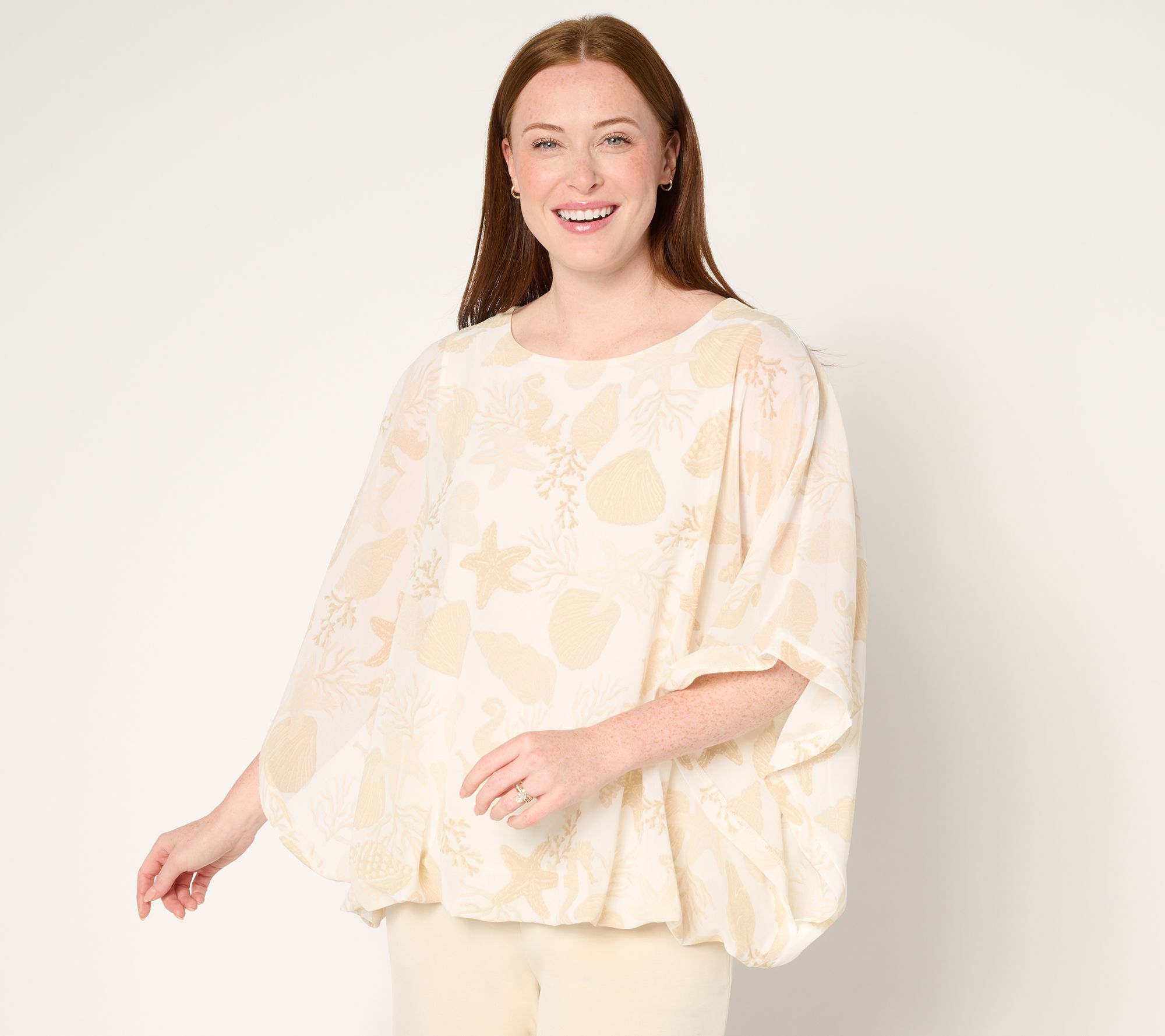 "As Is" Belle Beach by Kim Gravel Cute as Shell Bubble Top