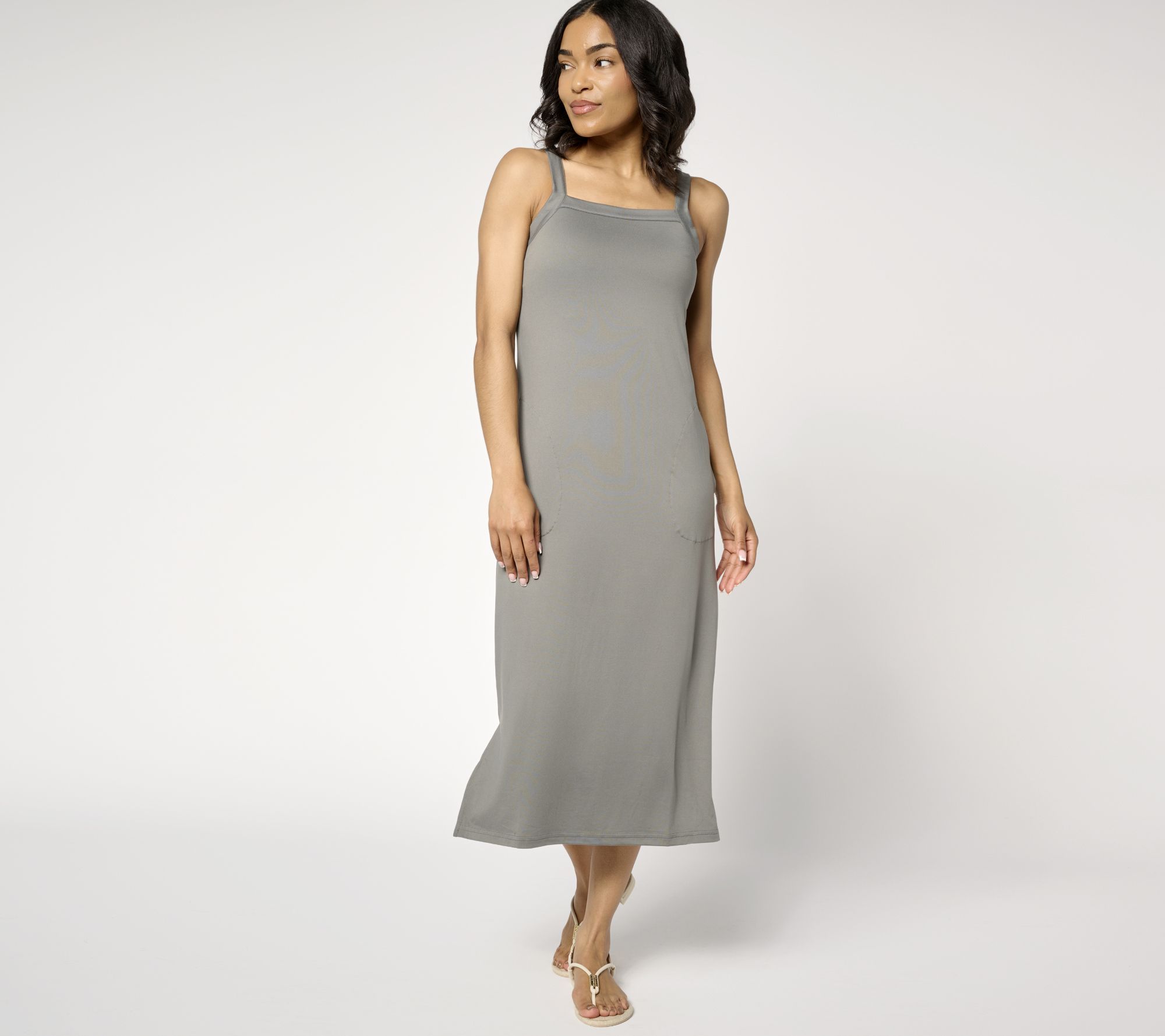 "As Is" MUK LUKS Cloud Knit Shelf Bra Tank Dress