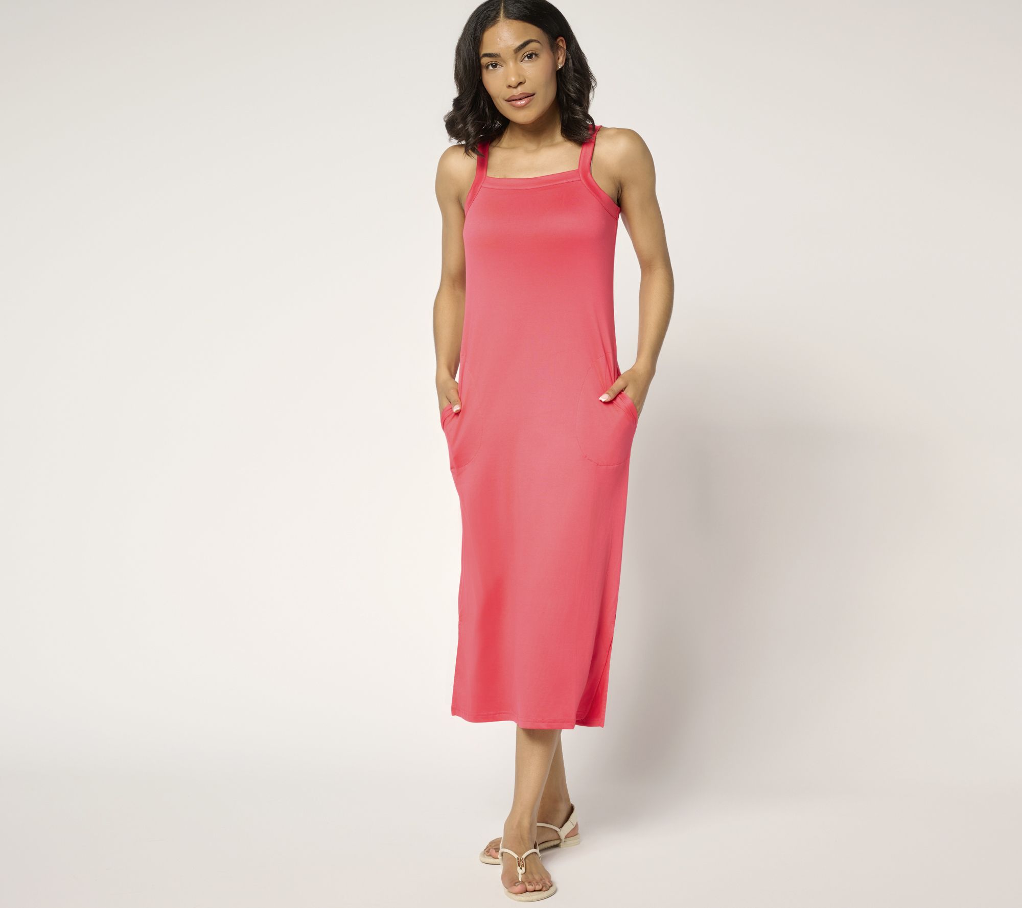 "As Is" MUK LUKS Cloud Knit Shelf Bra Tank Dress