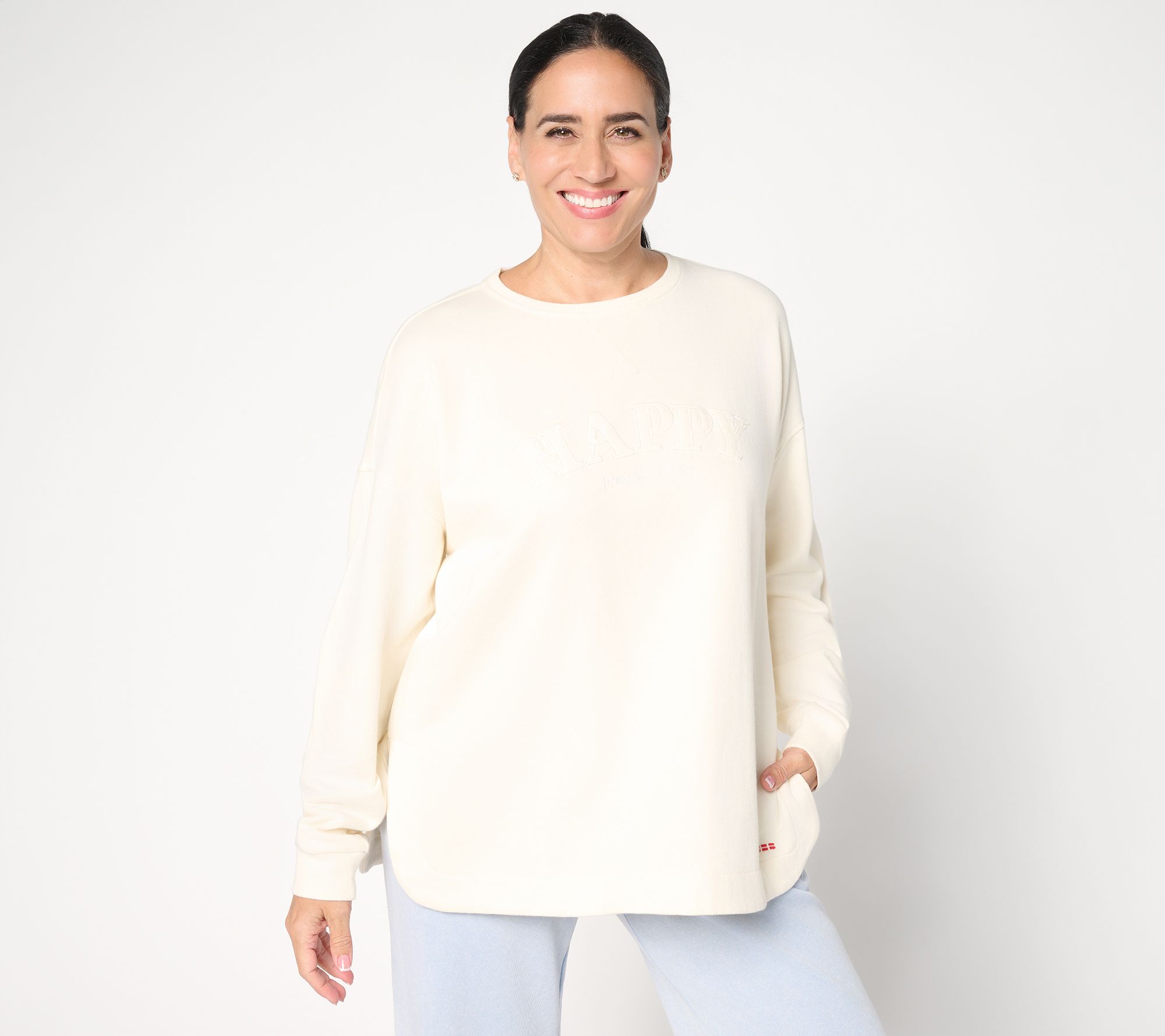 Peace Love World Crewneck Drop Shoulder Sweatshirt