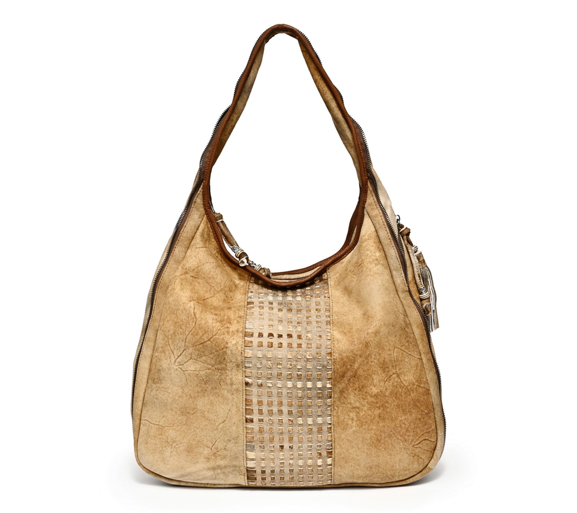 Old Trend Dorado Expandable Leather Hobo Shoulder Bag