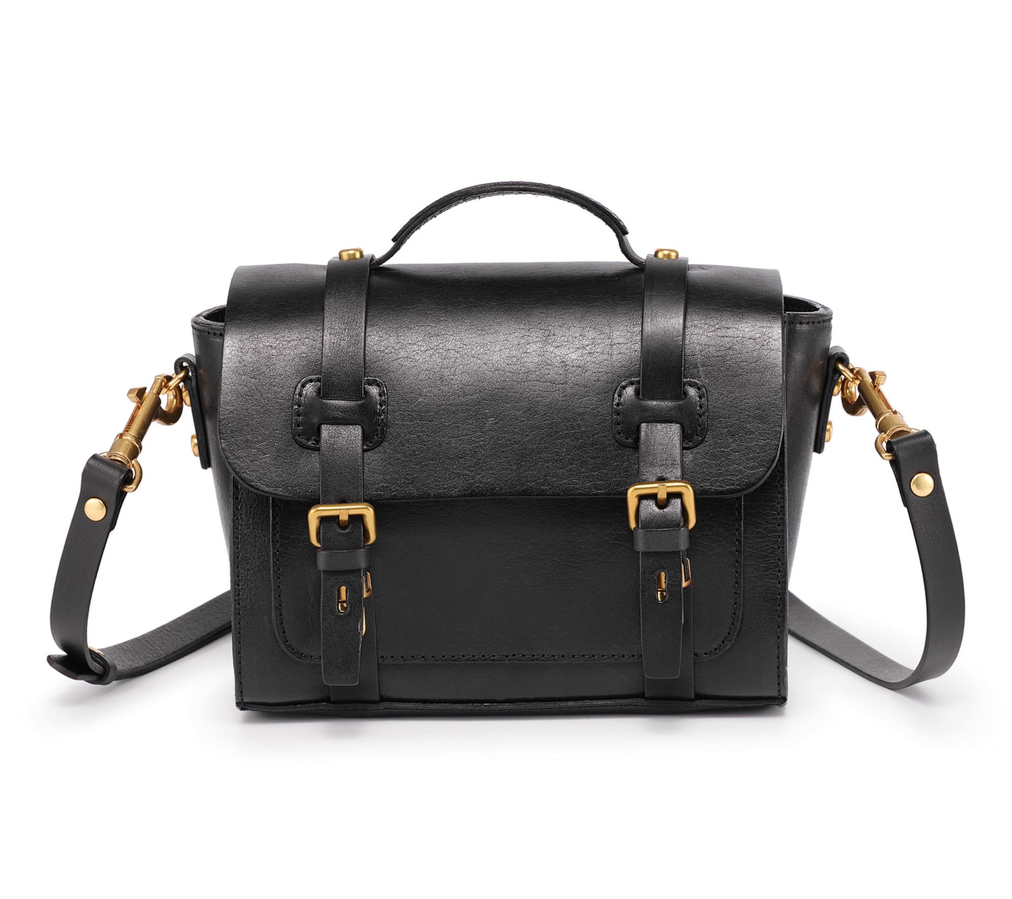 Old Trend Ficus Mini Leather Satchel with Shoulder Strap