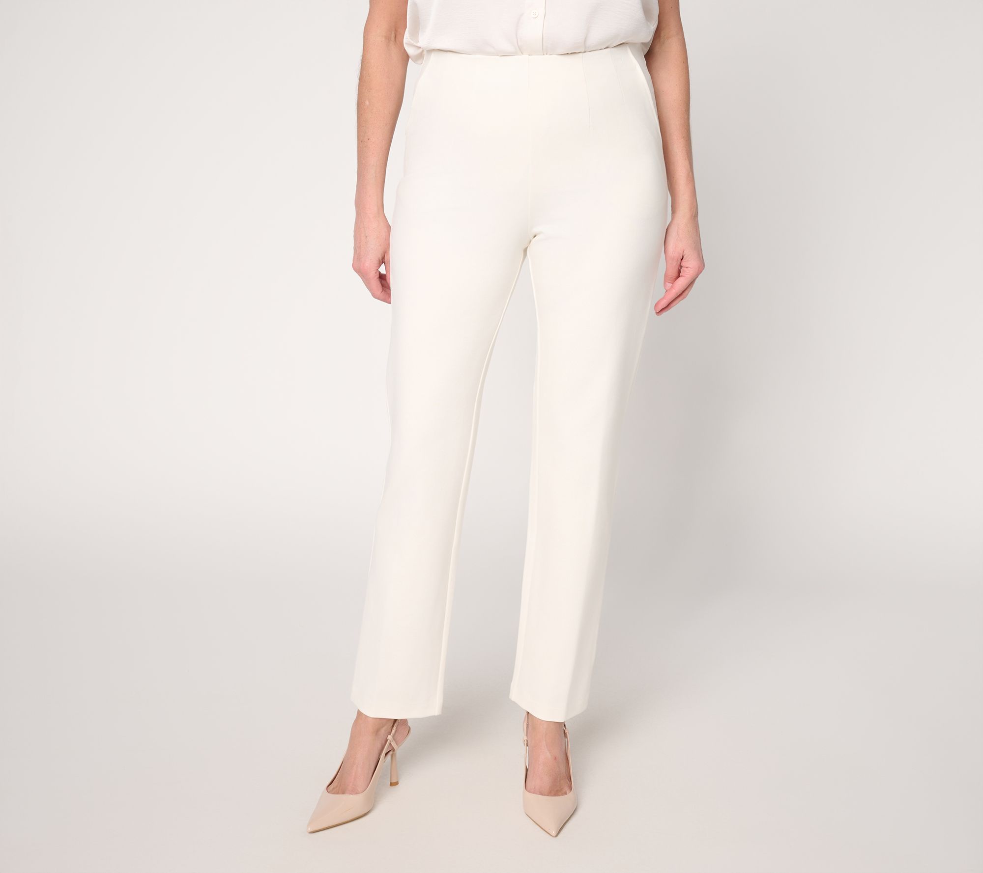 Joan Rivers Petite Hollywood Waist Full Length Ponte Pants