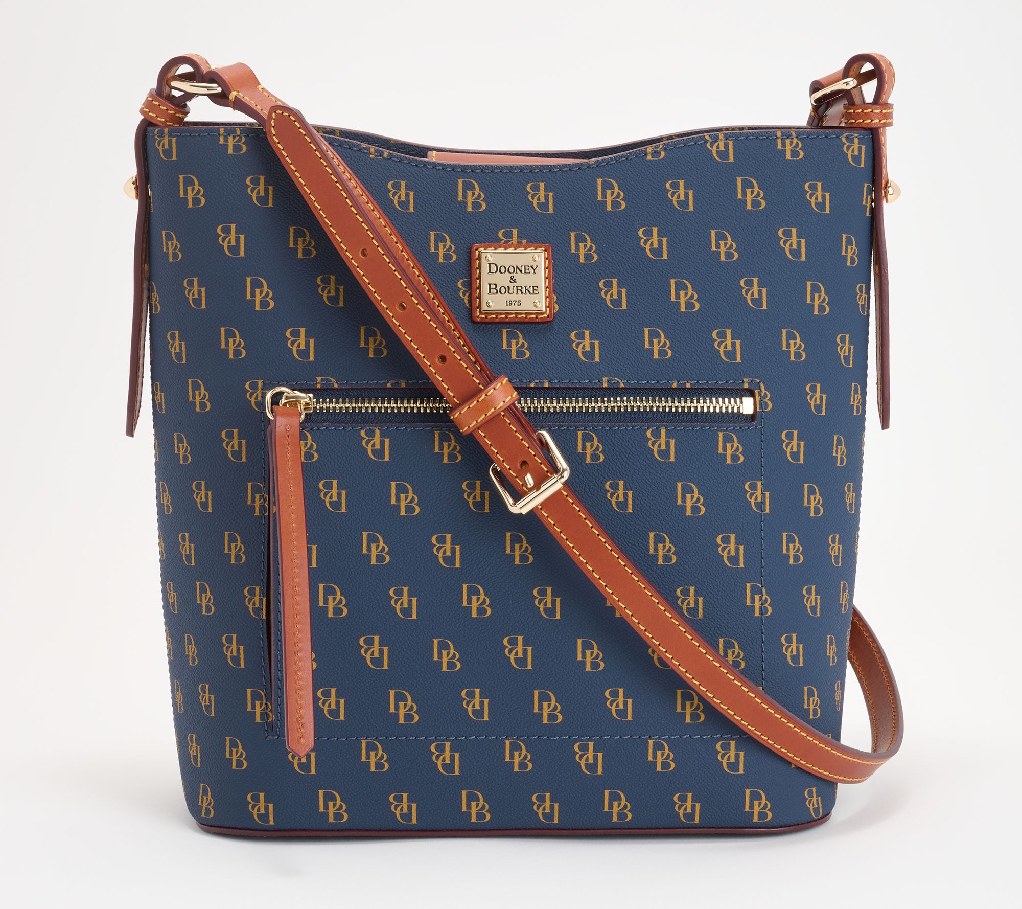 "As Is" Dooney & Bourke Coated Cotton Gretta Signature Ridley Bag