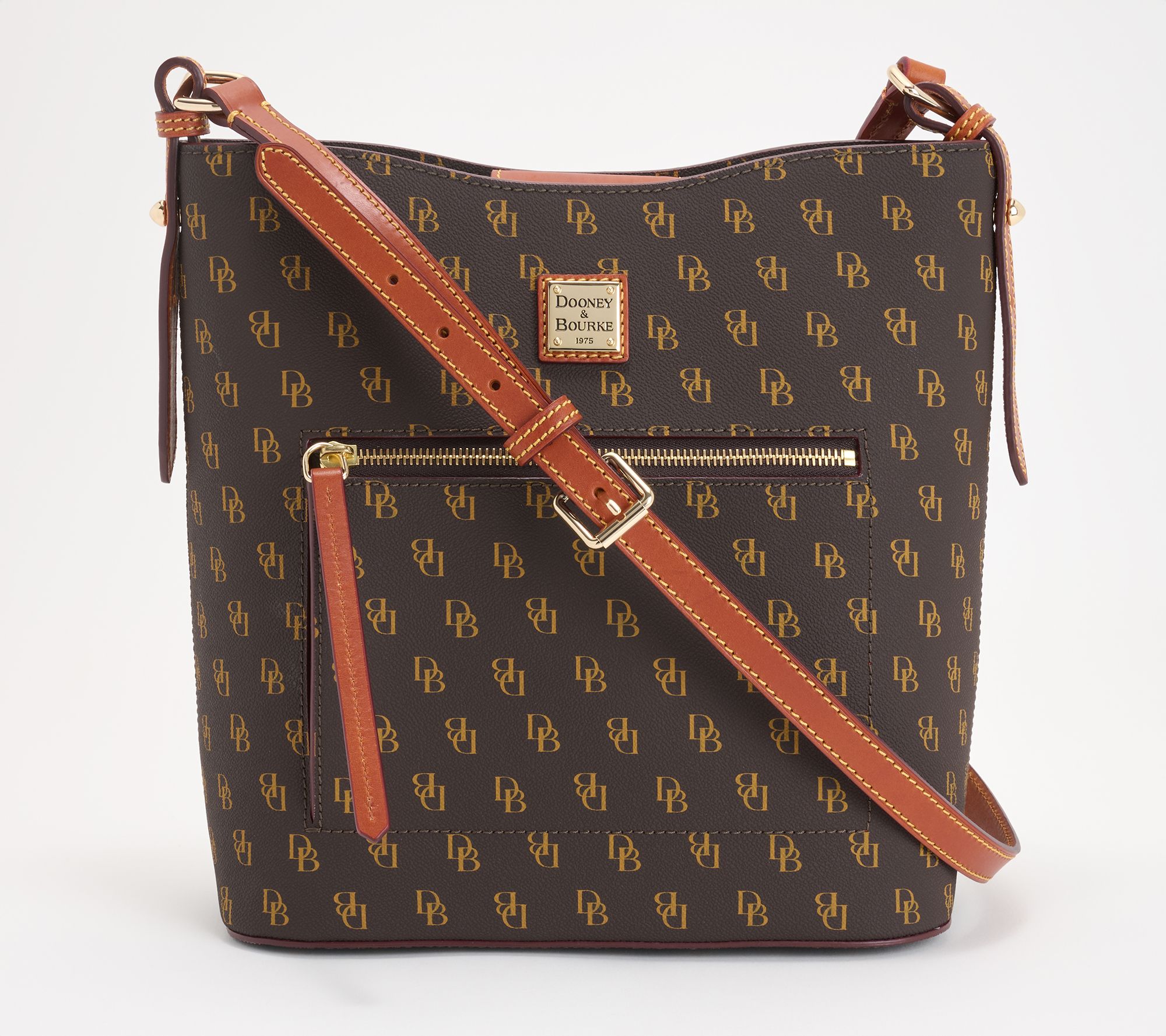 "As Is" Dooney & Bourke Coated Cotton Gretta Signature Ridley Bag