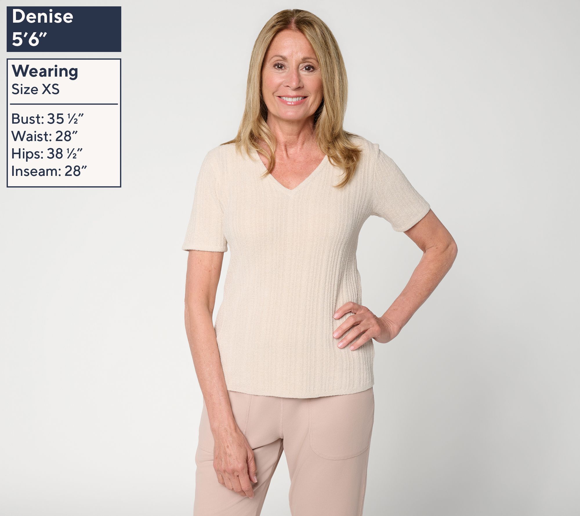 Barefoot Dreams CozyChic Ultra Lite Ribbed V-Neck Tee - QVC.com