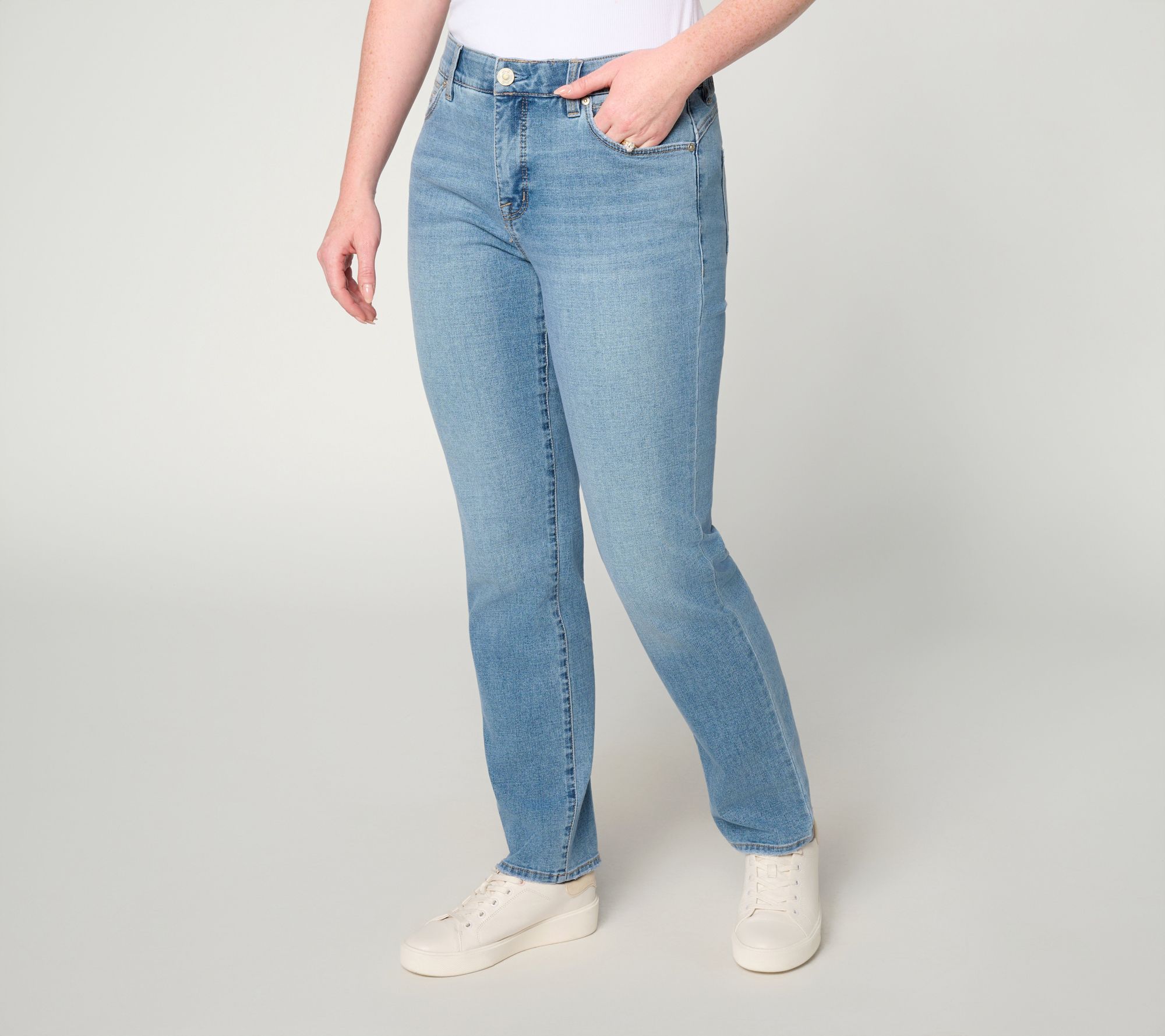 Seven7 Jeans Uplifter Straight Leg Jeans - Desert Dust