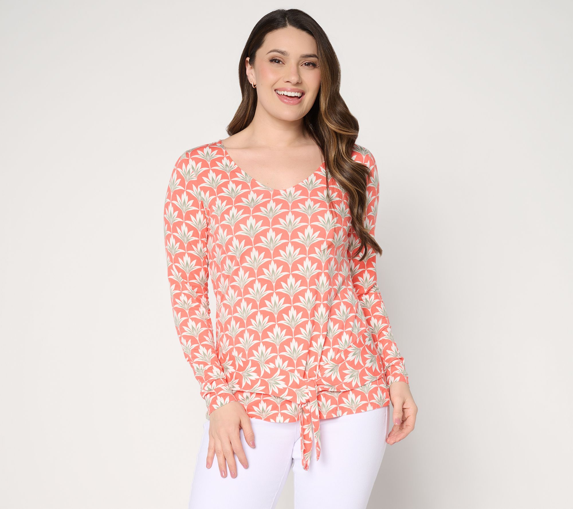 Belle Boho by Kim Gravel Rayon Spandex Lotus Petals Side Tie Top