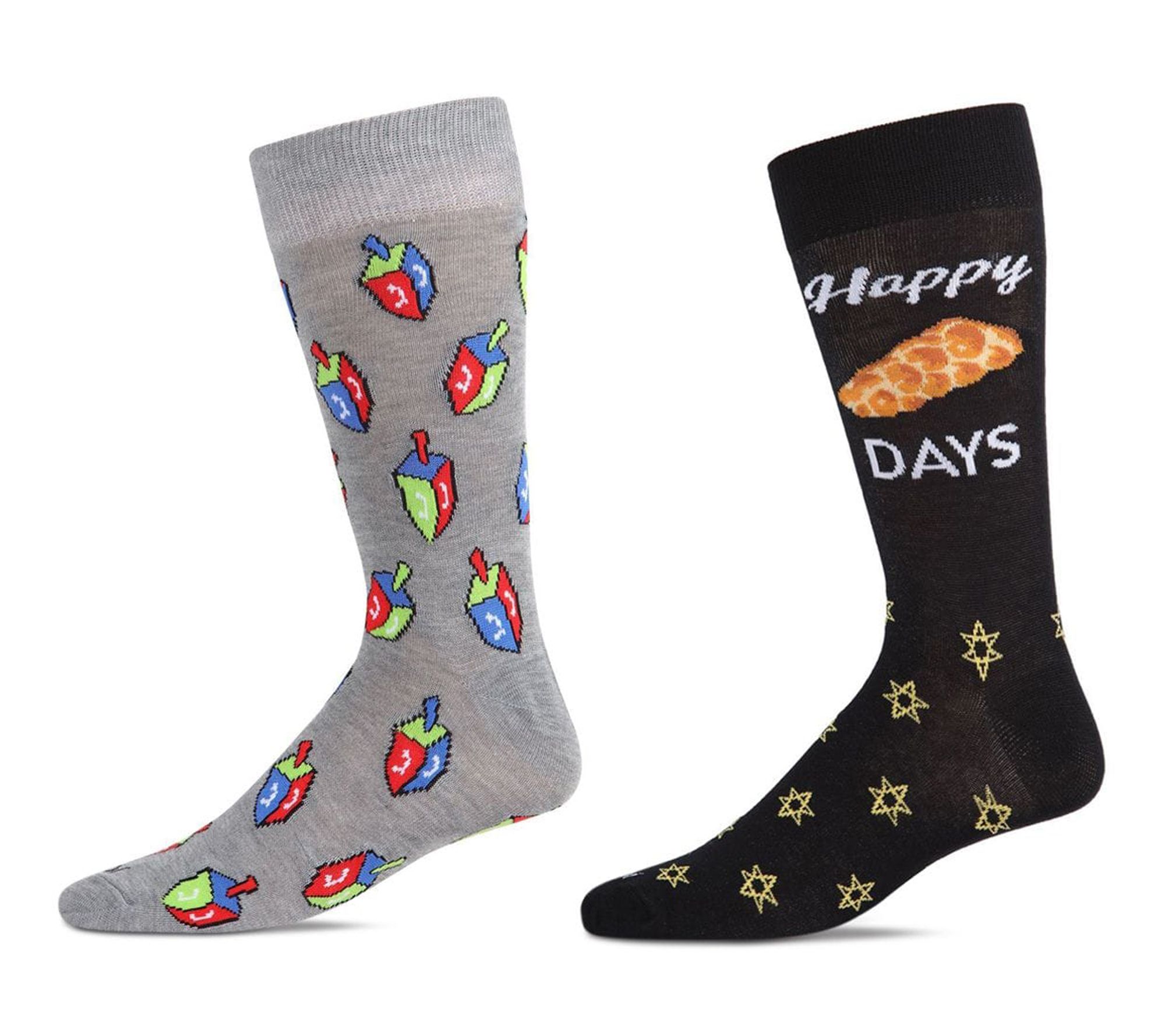 MeMoi Men's Set of 2 Holiday Novelty Crew Socks