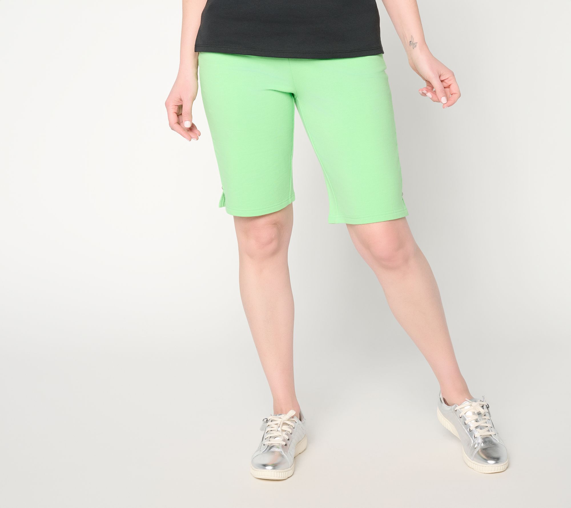 Quacker Factory 5 Pocket French Terry 11" Shorts